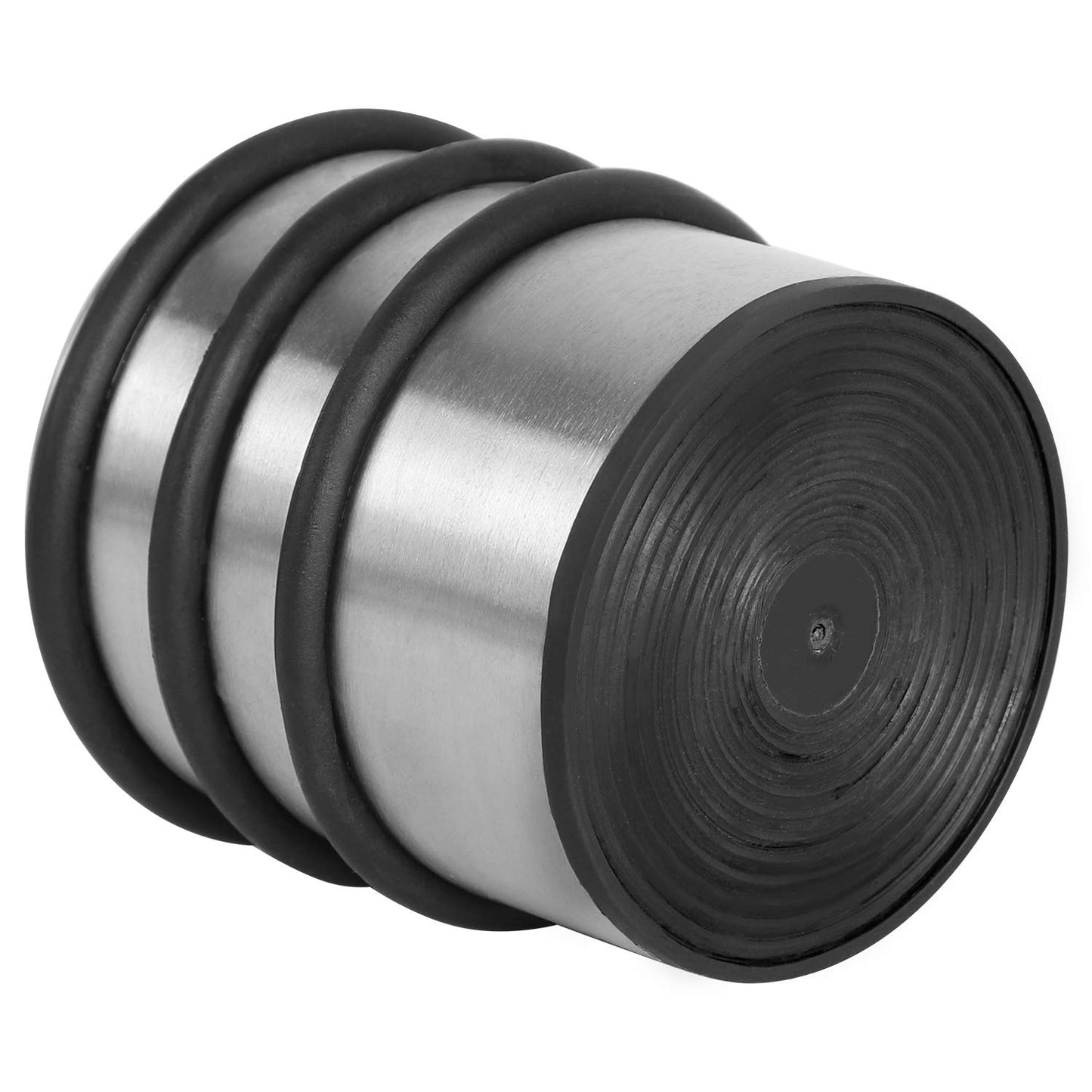 KINJOEK 4 Packs Heavy Duty Door Stopper, Solid Steel Door Stop No Need to Drill, Surrounded with Protective Rubber Bands Anti-Slip Door Wedge for Office, Home, Garage, Laundry Door