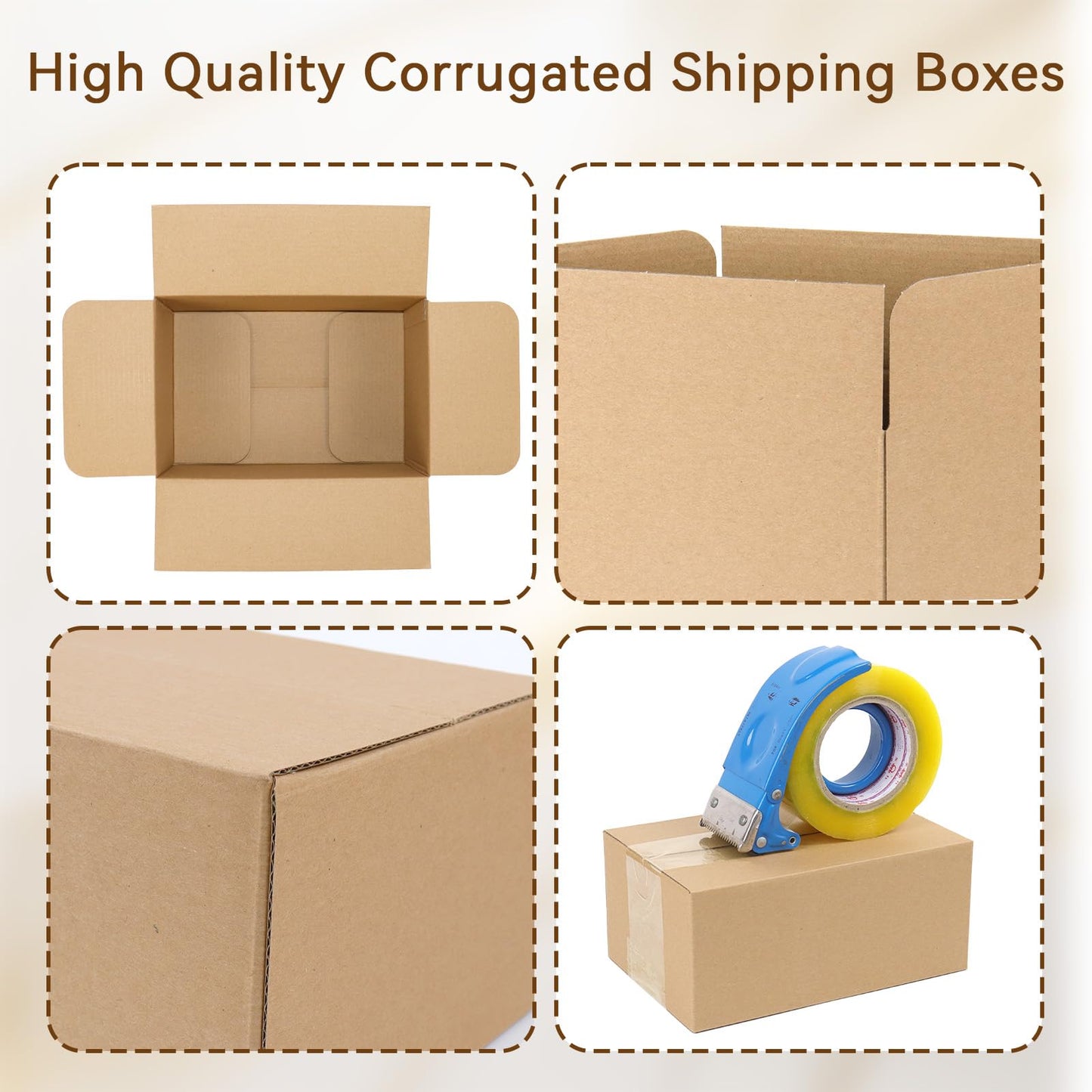 DEZIBOX 10x7x6 Inches Shipping Boxes Medium 30 Pack, Brown Corrugated Cardboard Boxes for Packaging Small Business Mailing