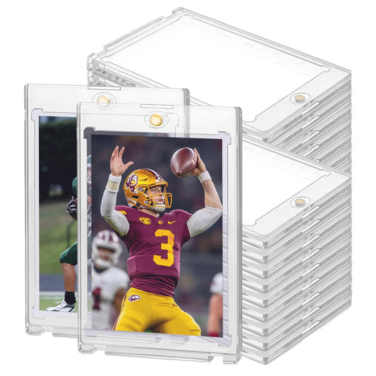 100PT Magnetic Card Holders for Trading Cards, 36ct One Card Touch Holder Baseball Card Thick Protectors Hard Plastic Magnetic Card Case Sports Football Basketball Top Loads for Cards Sleeves