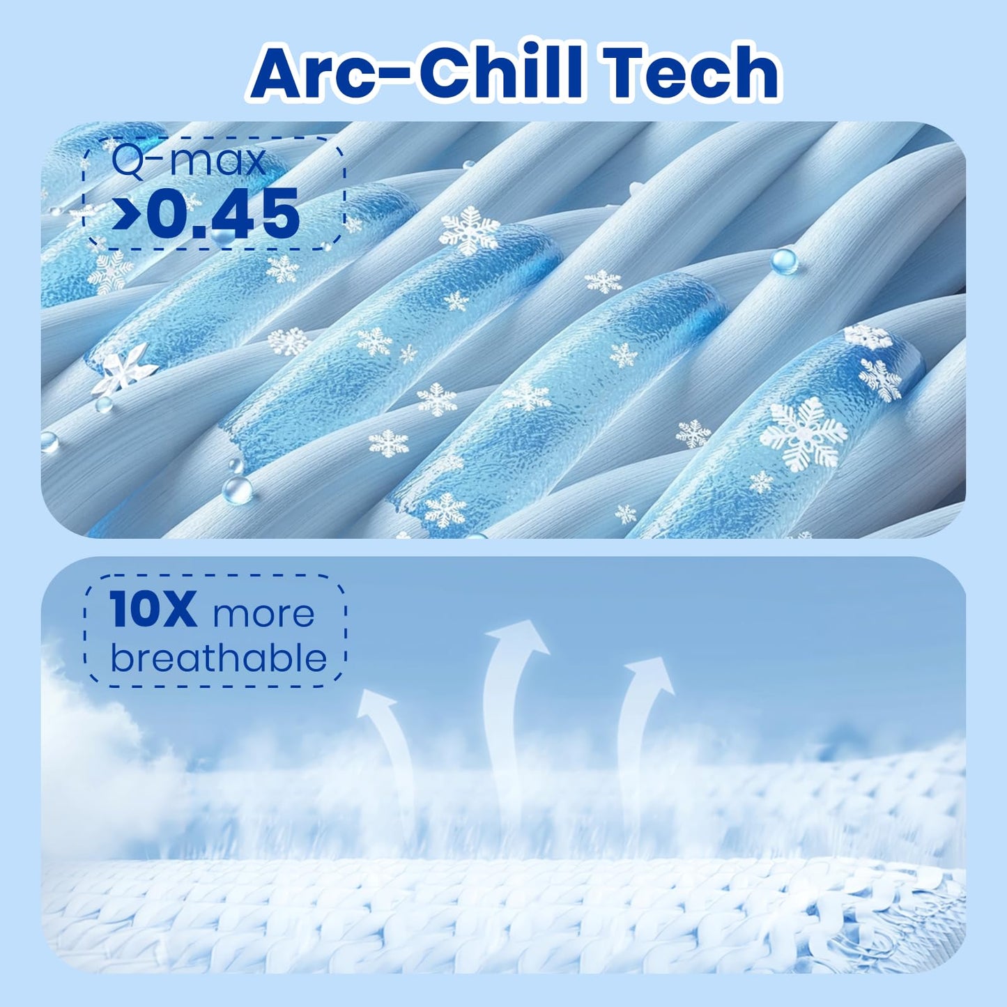 Topcee Cooling Blanket King Size- 100"x90" Summer Cooling Blanket for Hot Sleepers Arc-Chill Q-Max >0.45 Cool Fiber for Night Sweats, Soft Lightweight Sofa Blankets for Kid Adults