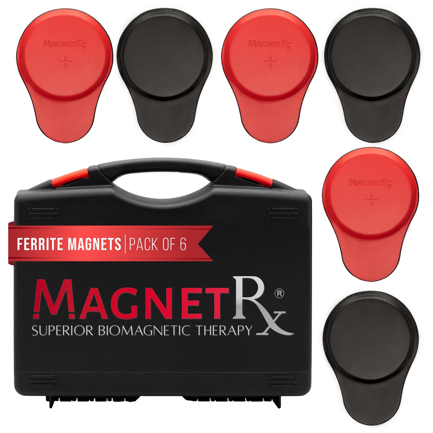 MagnetRX® Biomagnetic Magnets Kit – Imanes para Biomagnetismo Médico – Dr Goiz Magnets for Biomagnetism Bio Magnet Pair – 5200 Gauss Large Round Magnet (6 Units)