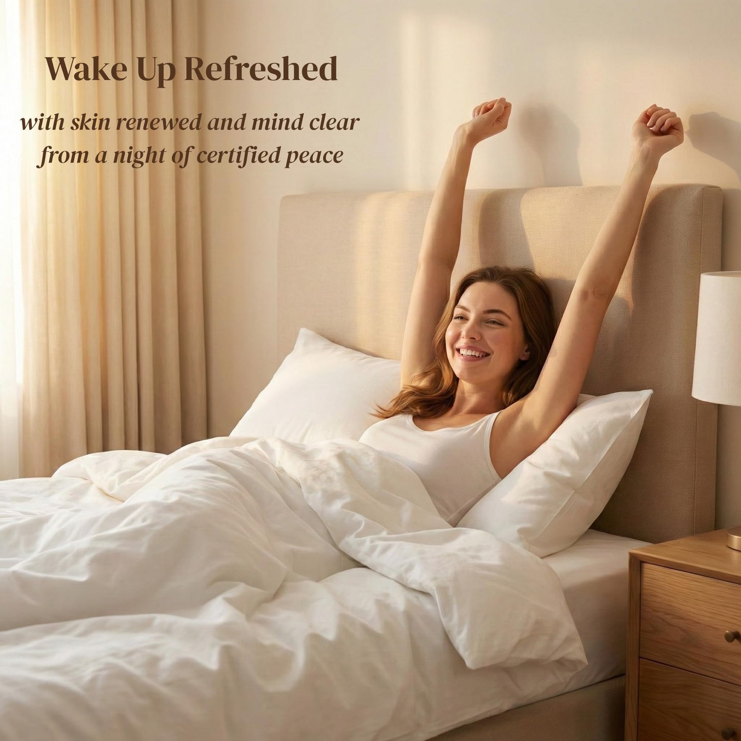 Beckham Hotel Collection Pillowcases King Size Set of 2, Cool Touch Cotton Sateen Fabric, 500TC, Silky Smooth & Soft, Open End, White