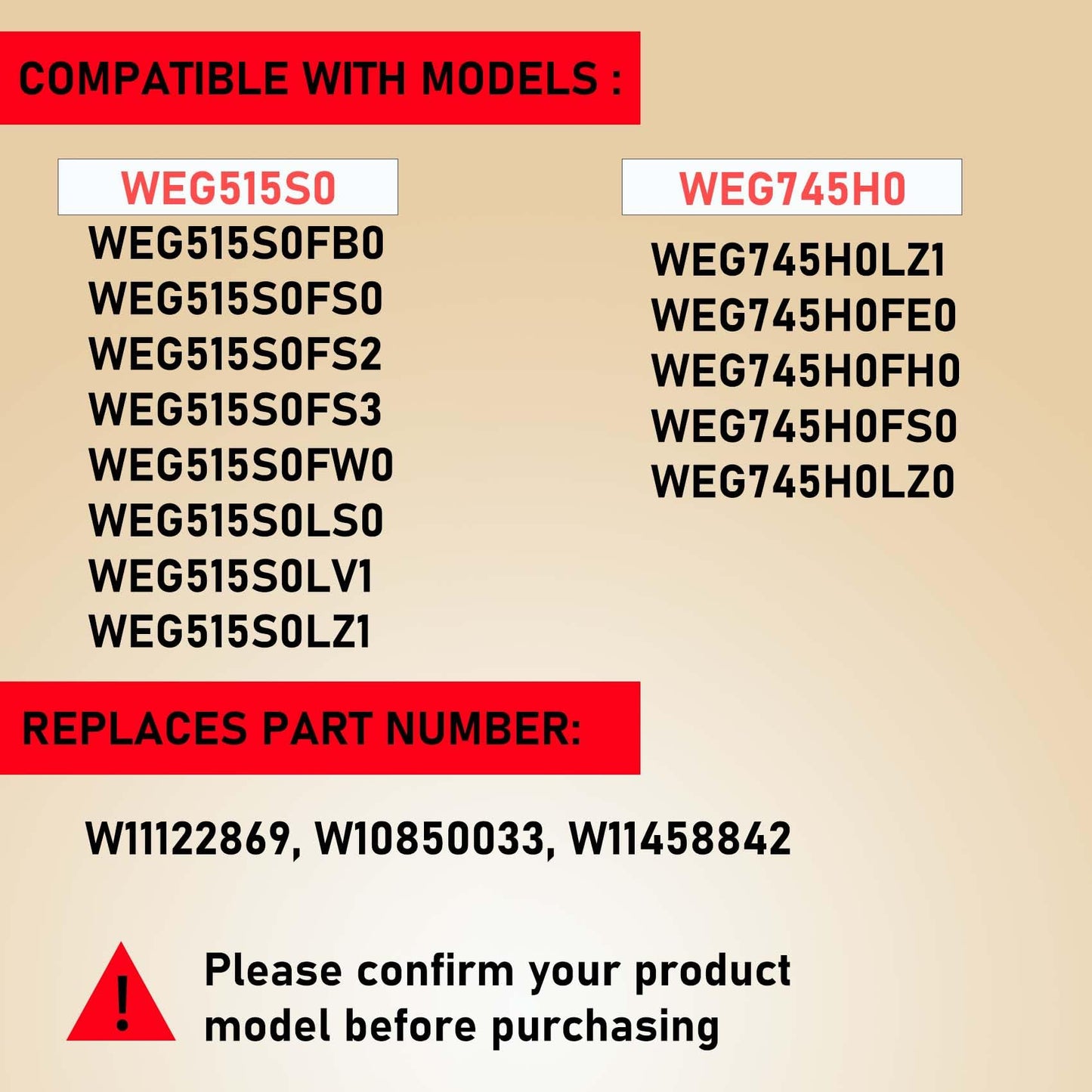 4 Pcs W11517334 Range Knob Compatible with Whirlpool Gas Ranges WEG515S0, WEG745H0, Replace W11122869, W10850033, W11458842
