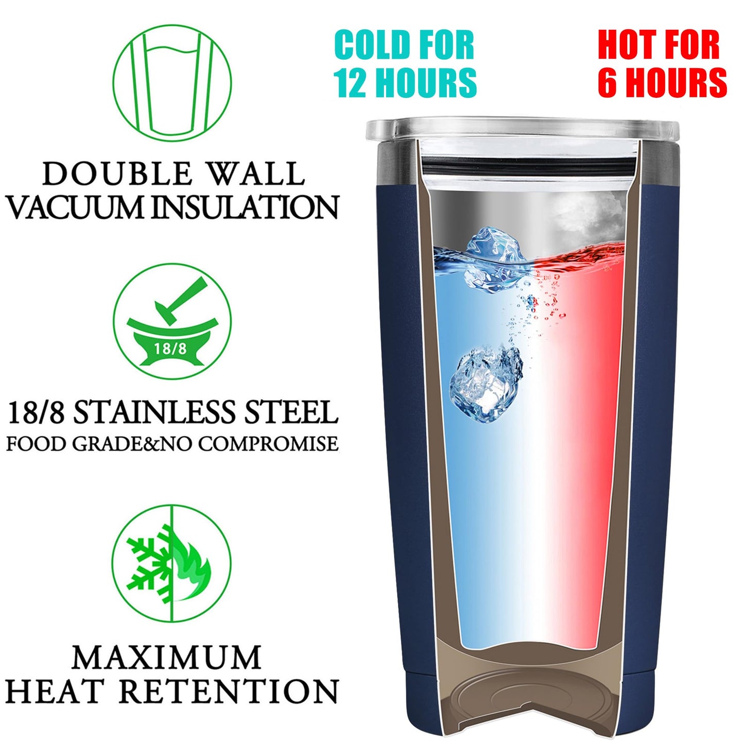 MASGALACC Retirement Gifts for Men & Women 2026 – 20oz Navy Blue Tumbler – Funny Retired Gift for Coworkers, Friends – Happy Retirement Party Decorations & Supplies