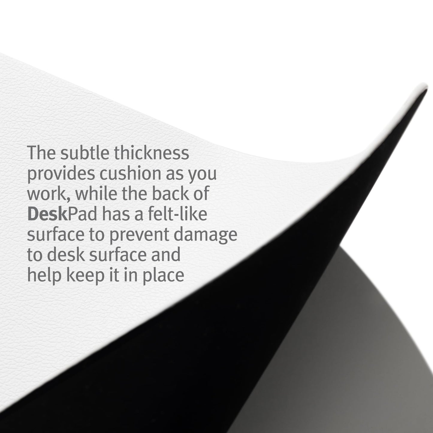 Twelve South Sustainable Leather Large Desk Pad - Desk Mat for Computer, Mouse Traction Surface, Desk Protector, Large Mouse Pad, Moisture and Heat Resistant, Non-Slip Desk Pad, Spill Resistant, Grey