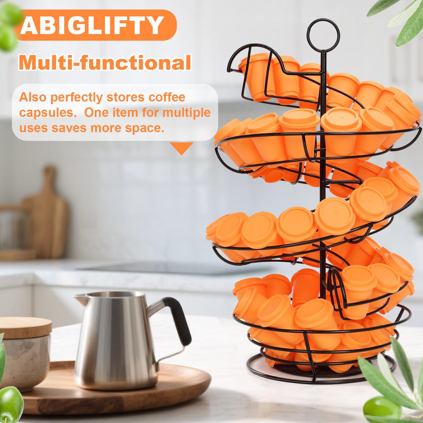 Abiglifty Spiral Metal Egg Holder Countertop, Fresh Egg Holder Countertop,Egg Storage for Countertop, Spiral Egg Storage Display Rack for Kitchen,Farmhouse