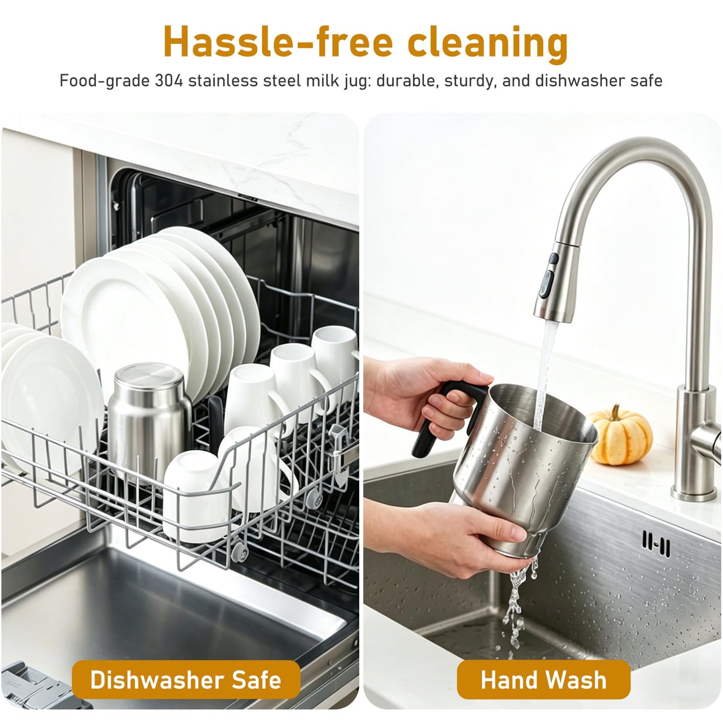 Beleeb Milk Frother, 4-in-1 Automatic Cold & Hot Electric Milk Frother and Steamer, 11.8oz/350ml Stainless Steel Milk Warmer, Quick and Easy for Effortlessly Making Cappuccino, Latte, Dishwasher Safe