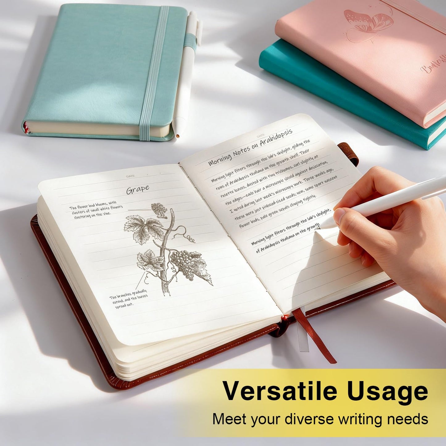 Pocket Small Notebook Journals, 16 Pack (8 Candy Color) Mini Notebook 3.7x5.7 Butterfly Journaling Notebooks for Women Men, Hardcover Lined Note Pads with Pens for Work, Business, Travel Journal, Office Supplies
