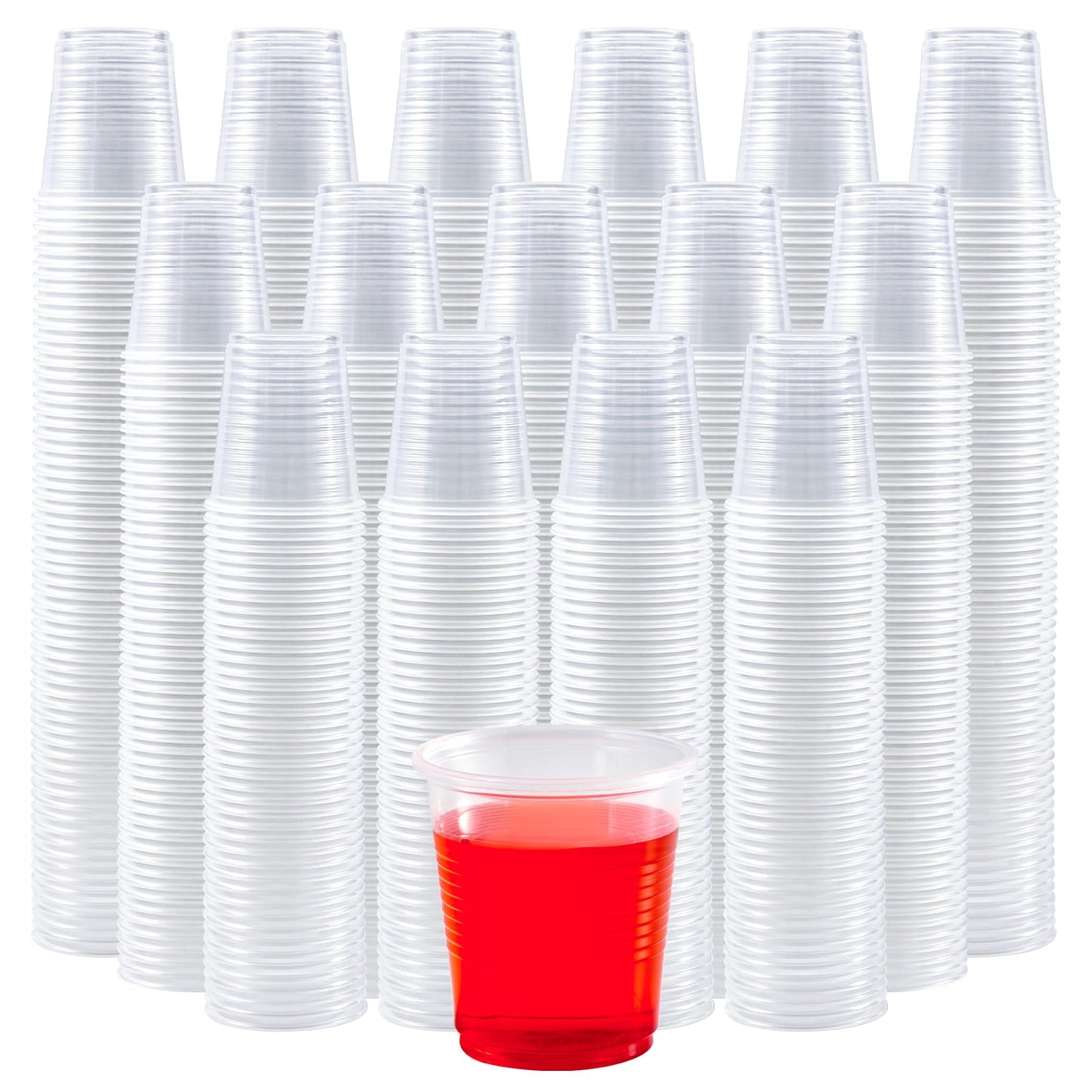 1200Pack 3oz Plastic Cups,Disposable Mouthwash Cups,3 Ounce Small Clear Tumblers for Tasting, Drinking and Party