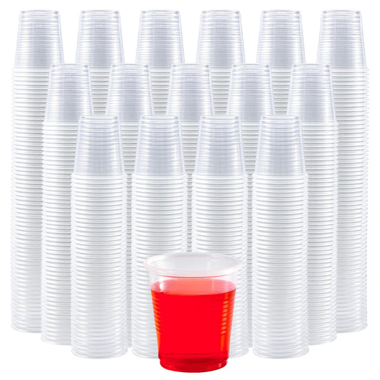 1200Pack 3oz Plastic Cups,Disposable Mouthwash Cups,3 Ounce Small Clear Tumblers for Tasting, Drinking and Party