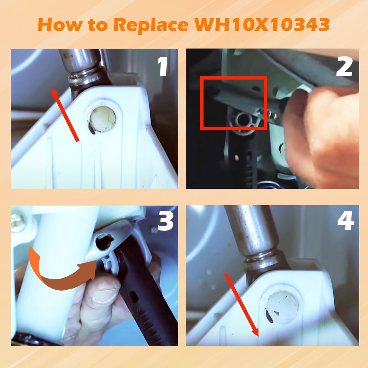 WH01X20826 GFW450SSM1WW GFW450SPM1DG Washer Shock Absorbers Compatible with G.E Front Loading Washers GFWS1700H0WW GFW450SSK0WW GFWN1600J1WW WCVH6800J2WW GFAN1000L2WW GFWN1100H0WW WPDH8800J1MG