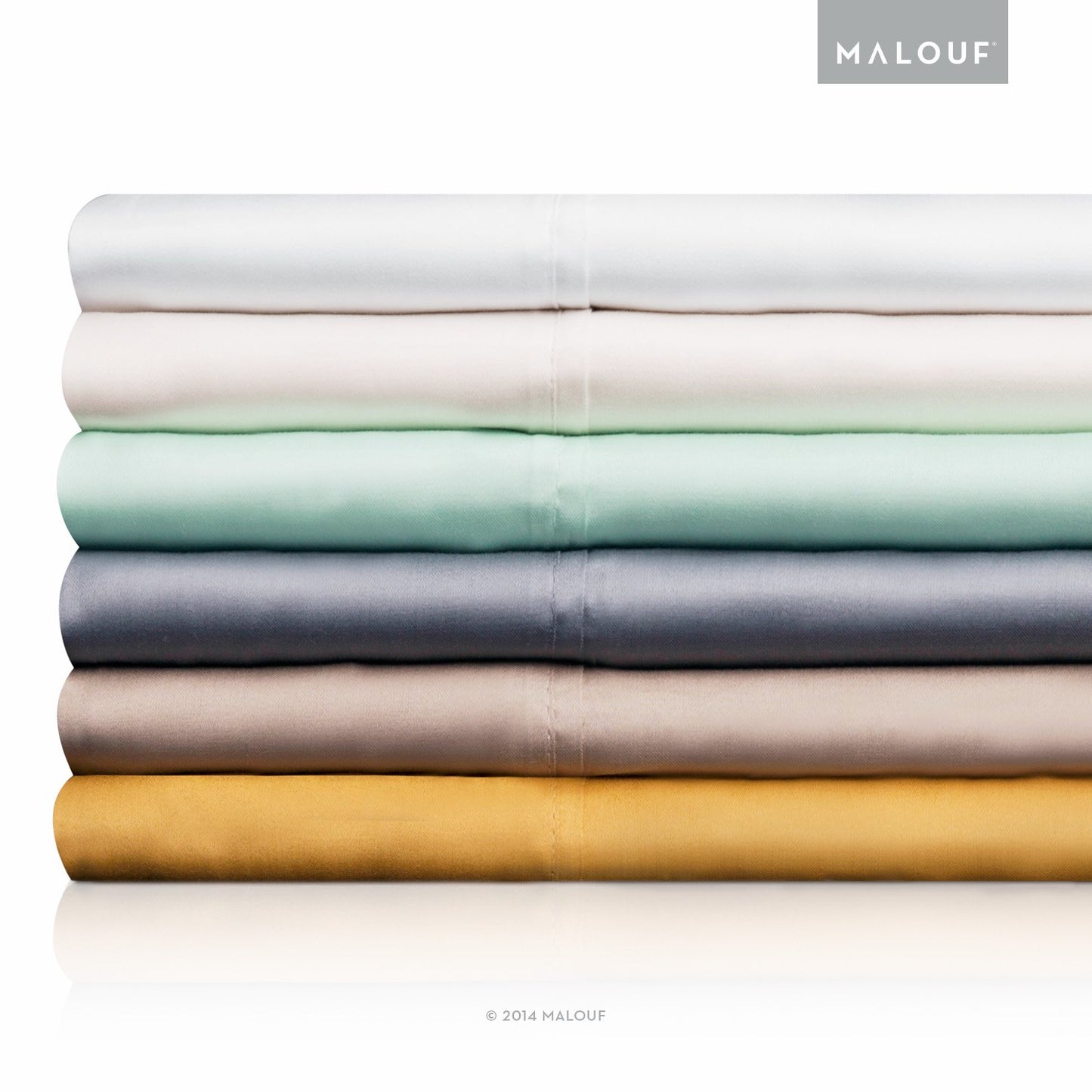 Malouf Soft and Eco Friendly Tencel Pillowcase-and-Sheet-Sets, Twin, White