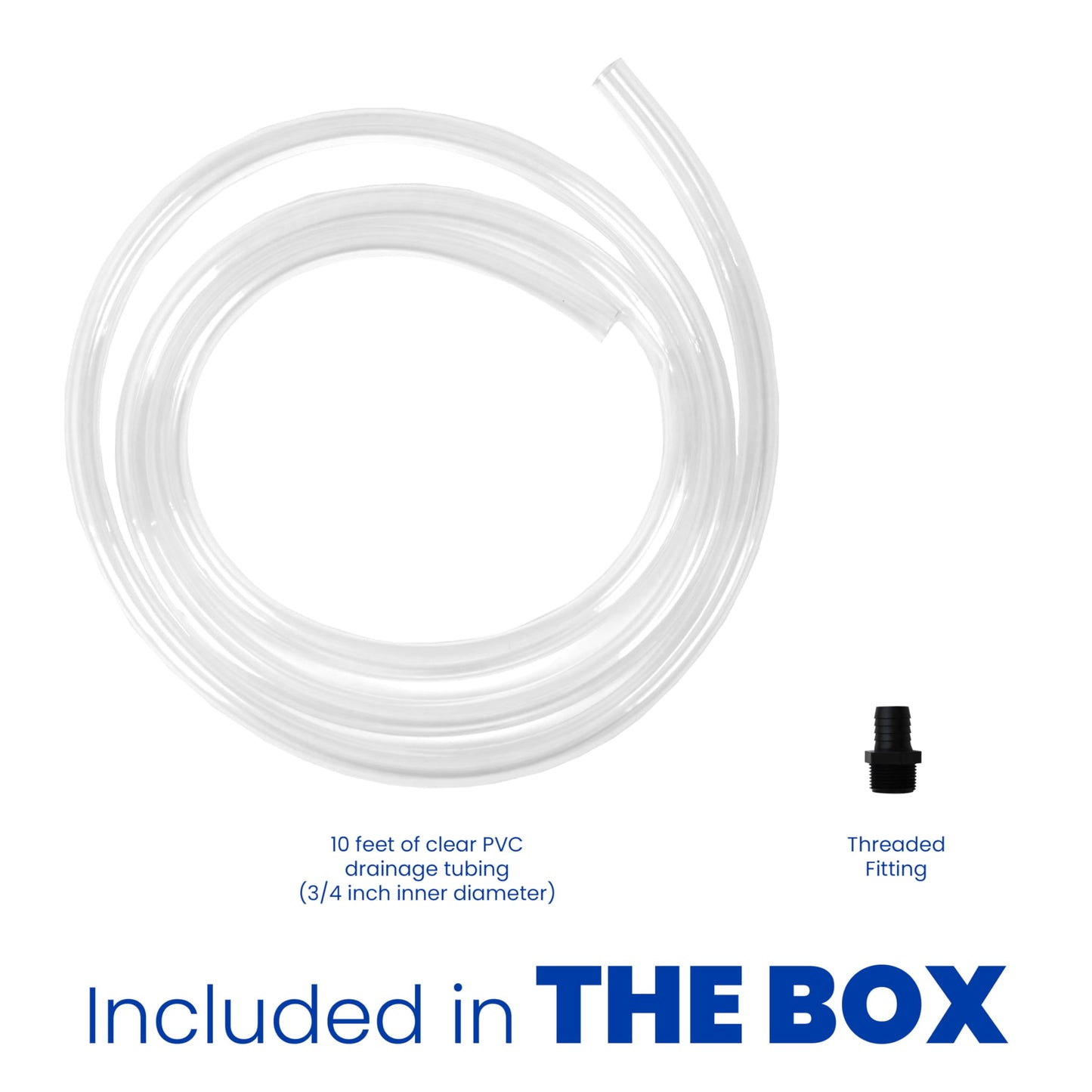 AprilAire 5692 Dehumidifier Drainage Parts Kit, Including 10 Feet of Drain Tubing and Threaded Fitting, for AprilAire Whole-House E-Series Dehumidifiers