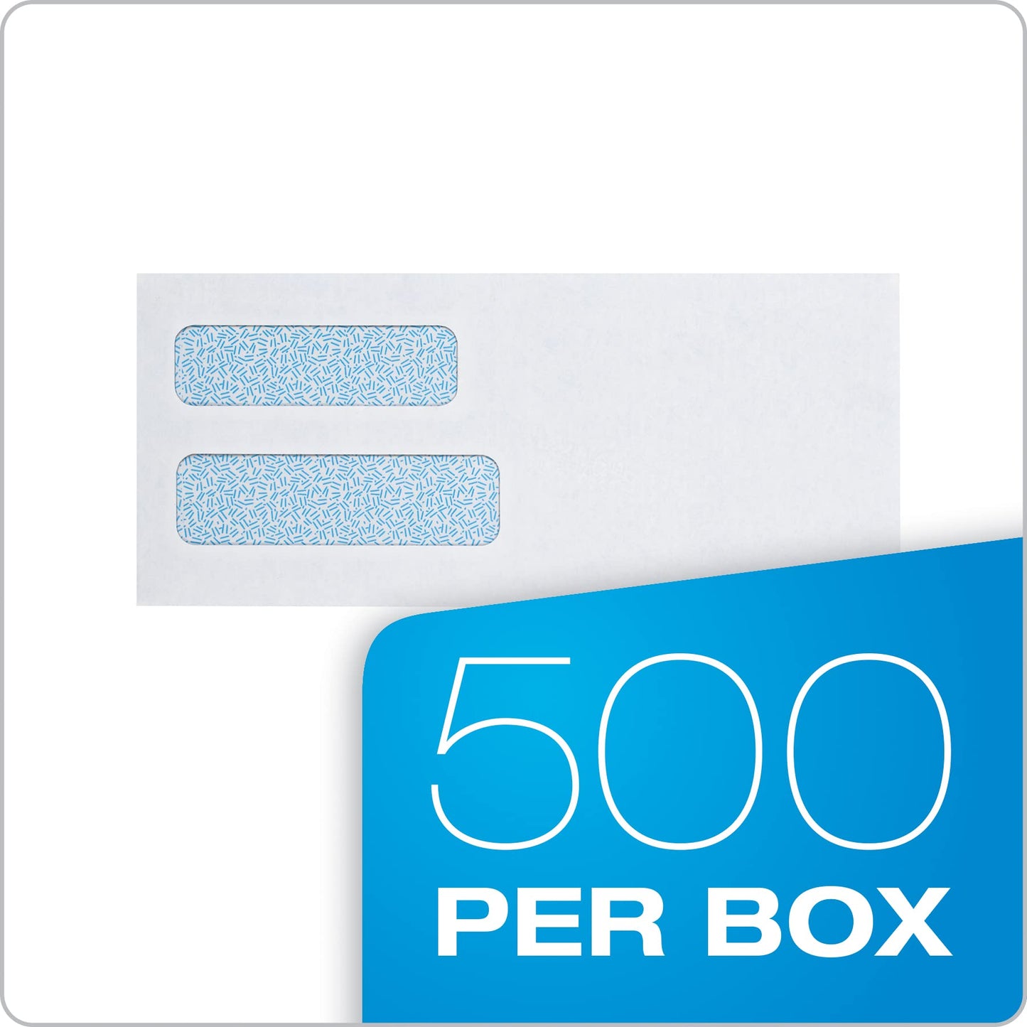 Columbian White Gummed 4 1/8 x 9 1/2 Inch Double-Window Business Envelopes 500 Count (CO133)