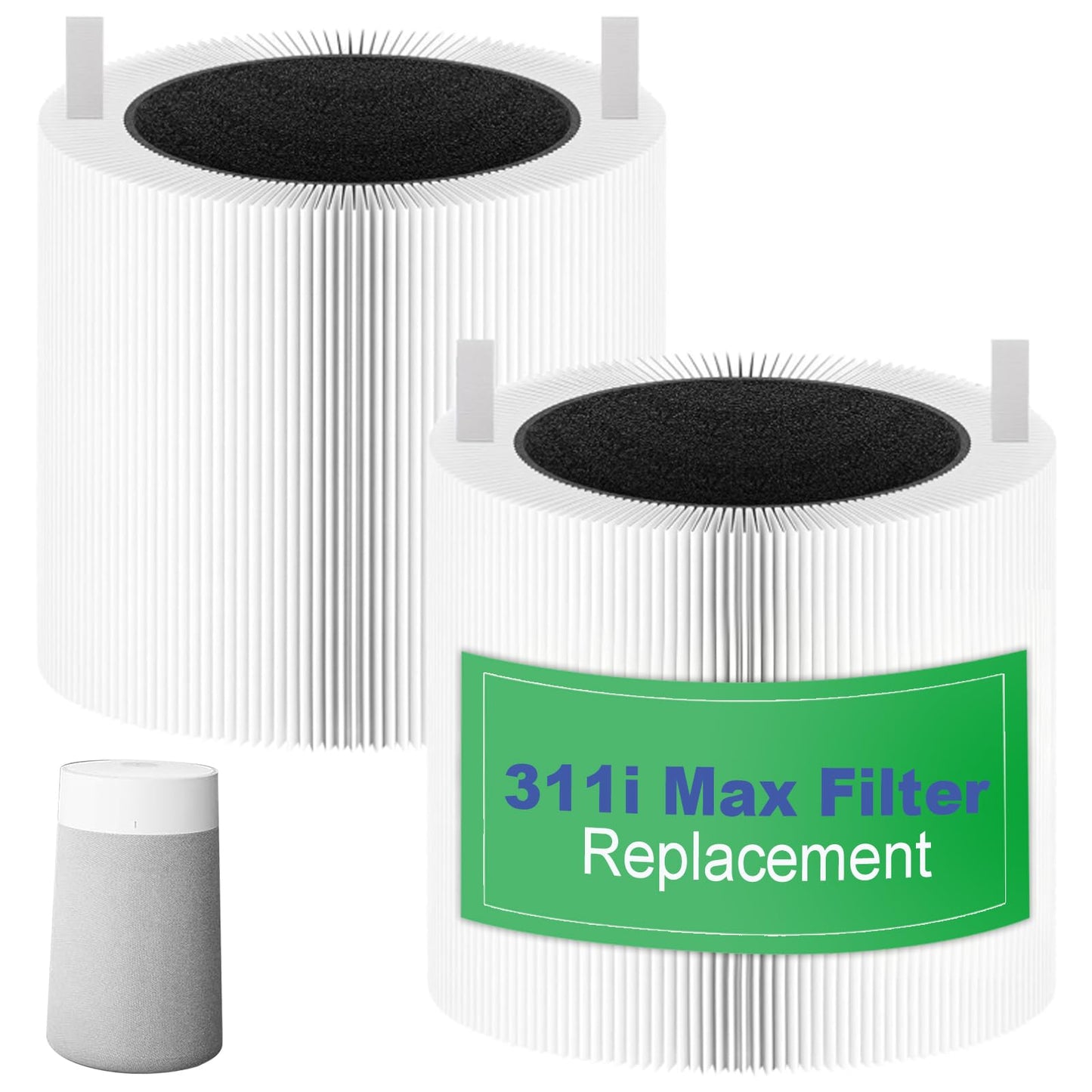 2 Pack 311i Max Replacement Filter, Compatible with Blue Pure 311i Max Air Purifier,2-in-1 HEPA H13 Filter with Particle + Carbon,F3MAX （Not Fit 311i+ Max,311 Auto）