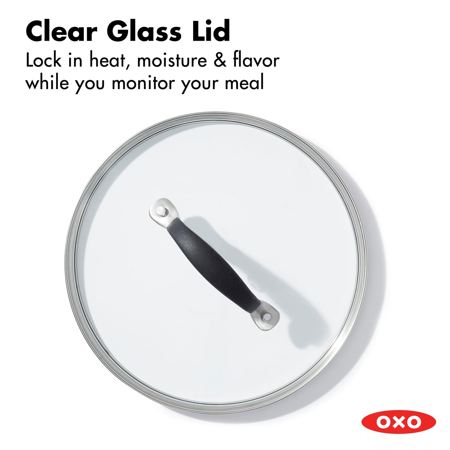 OXO 1.6QT Non-Stick Every Day Sauce Pan with Glass Lid, BPA-Free Comfort Grip Silicone Handle, Dishwasher & Oven Safe, PFAS-Free Ceramic Skillets, Sauce & Soup Chef Pot, Drip-Free, Black