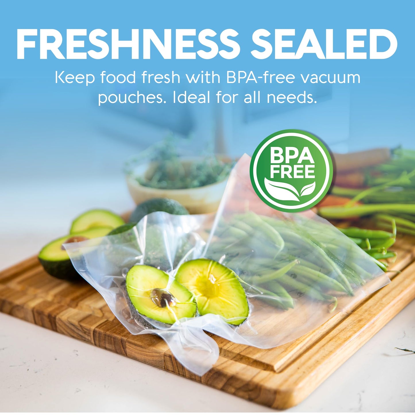 Avid Armor Chamber Vacuum Sealer Bags – Heavy Duty, BPA-Free, Pre-Cut Chamber Vacuum Bags for Food Preservation, Freezer Storage, Sous Vide and more, 250/Pack (10x13) – Multi-Use Vacuum Bags