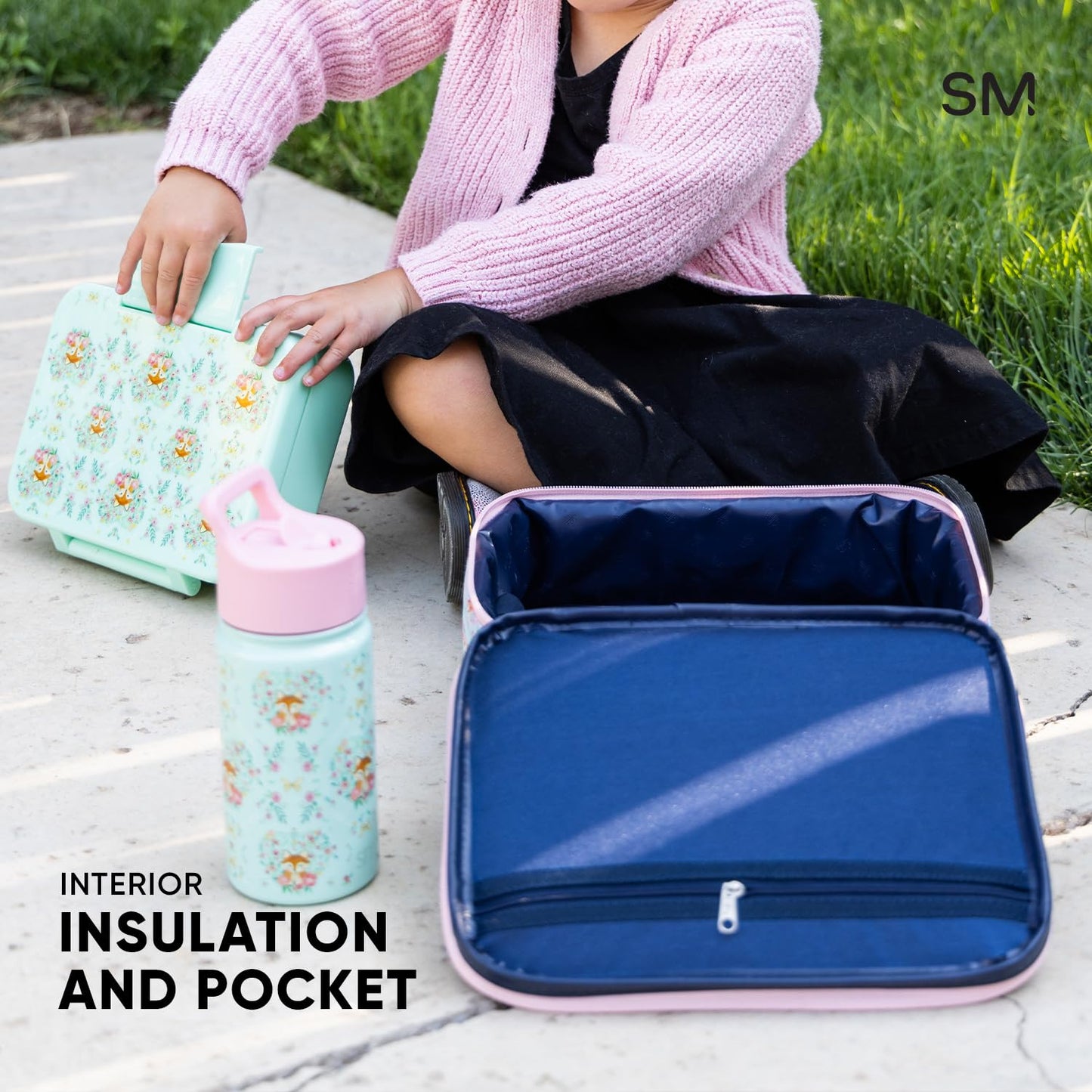 Simple Modern Disney Kids Lunch Box for School | Reusable Insulated Lunch Bag for Toddler, Girl, and Boy | Meal Containers with Exterior & Interior Pockets | Hadley Collection | Princess Rainbows