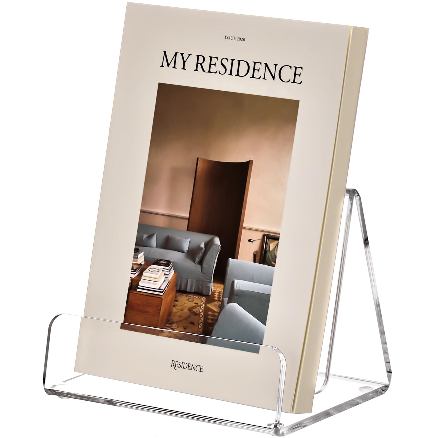 HeZone Acrylic Brochure Holder 5x6 Inch,Clear Pamphlet Holder Display Stand for Trifold 4&5&6 Inch Flyers,Pamphlets,Booklets,Menu,Leaflets for Office,Home,Store,2Pack,A5
