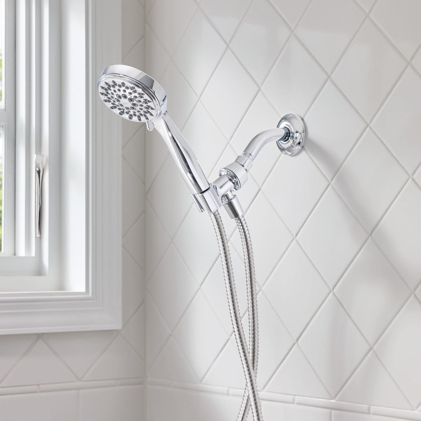 Moen Ignite Chrome Hand Held Shower Head Package With 2.5 GPM High Pressure Spray, 20091