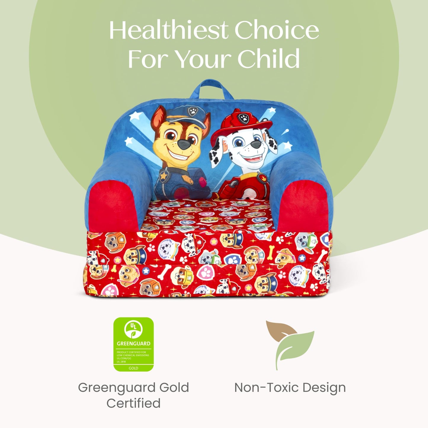 Delta Children - PAW Patrol Cozee Buddy Flip-Out Kids Chair - Greenguard Gold Certified, Blue