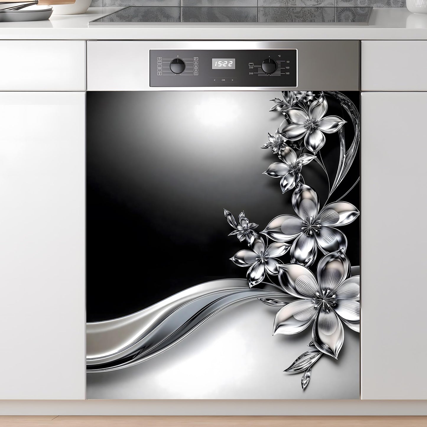 AOHMPT Dishwasher Magnet Sticker Cover Panel Decal Refrigerator Magnetic Sticker Decorative for Kitchen Decoration,Fridge Door Cover,Home Appliances Decor Stickers 23"x26"