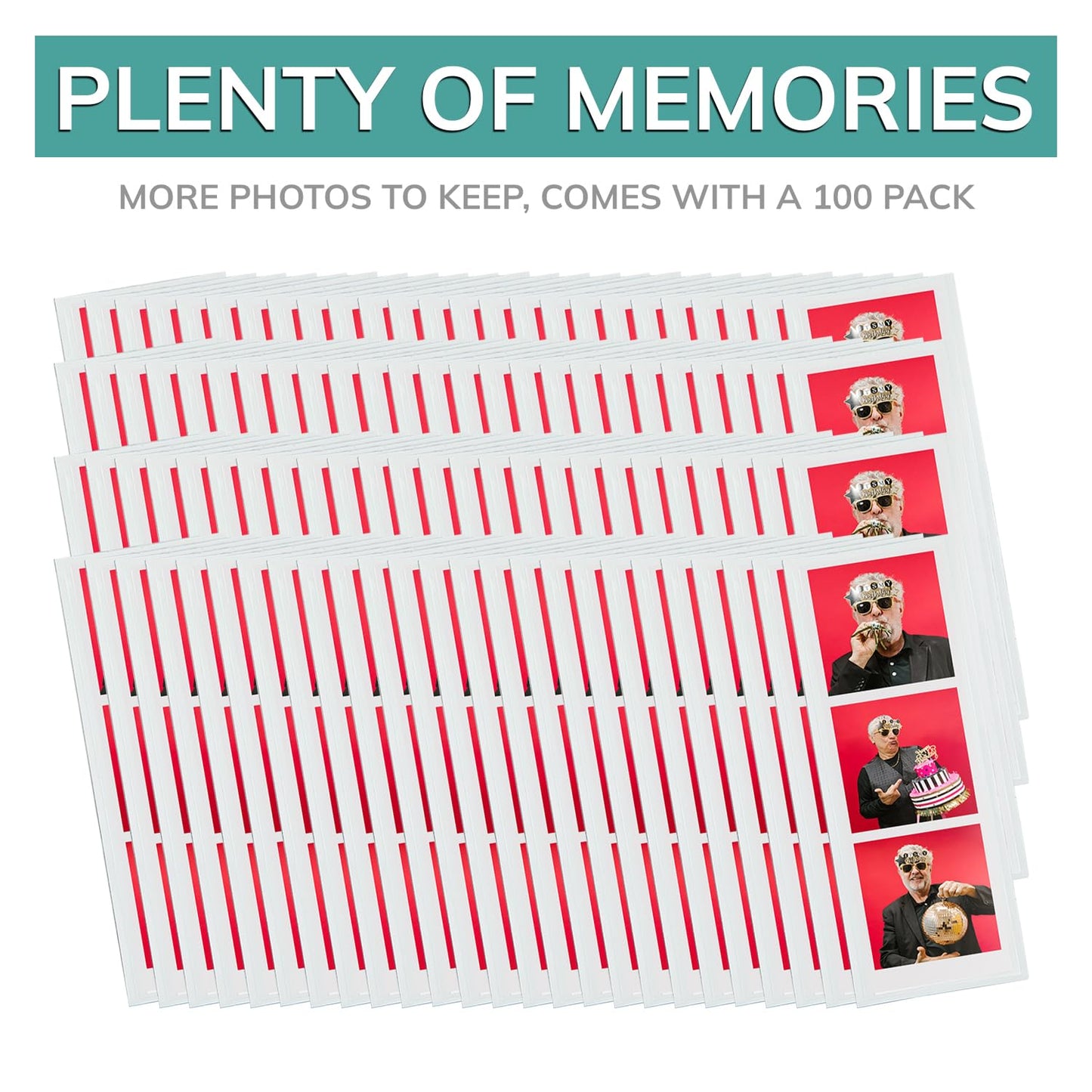 pbf PHOTO BOOTH FRAMES 2x6 Magnetic Picture Frames for Refrigerator | 2 x 6 Clear Magnetic Vinyl Frames for Photo Strips for Fridge (100-Pack)