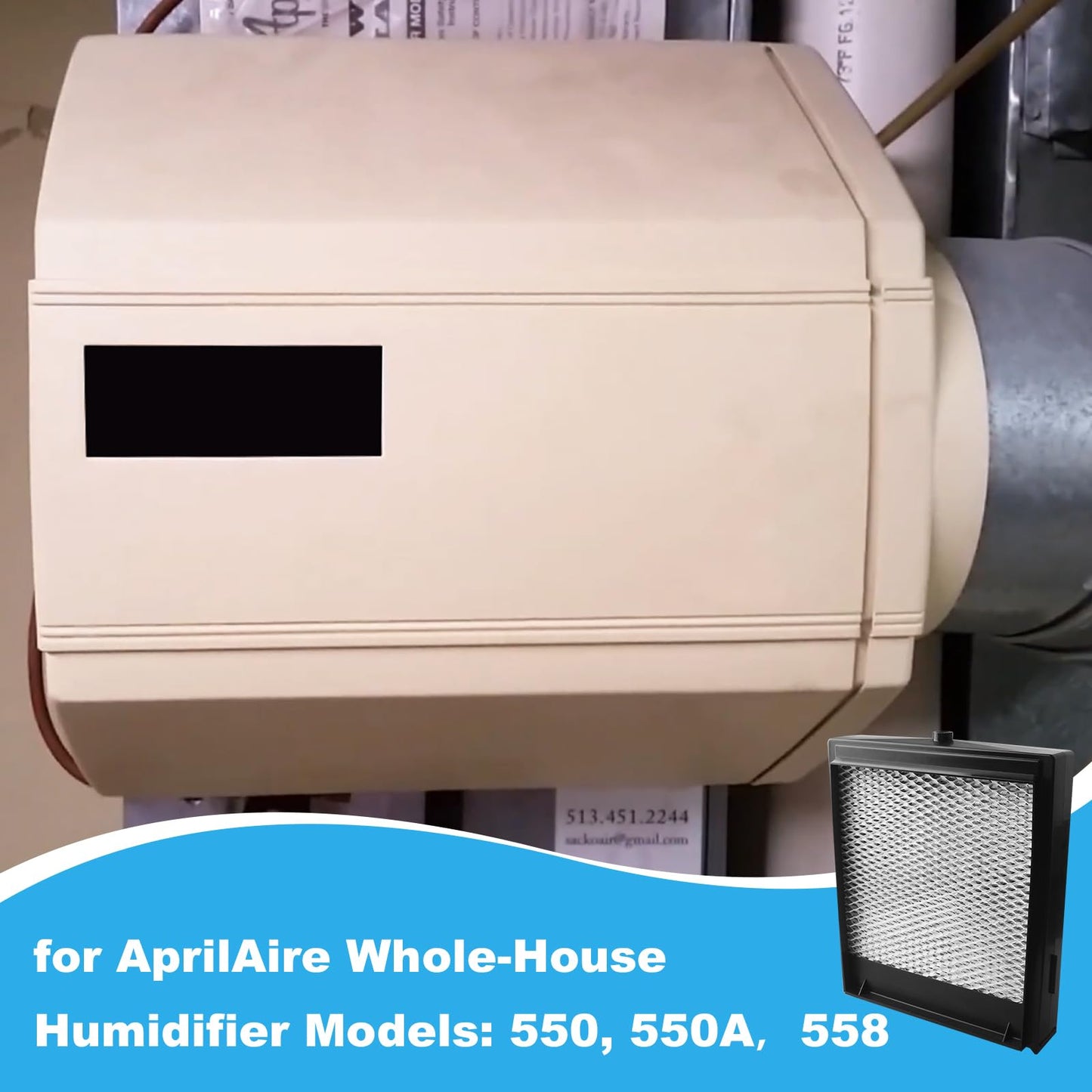 for AprilAire 4793 Humidifier Maintenance Kit Replacement for AprilAire with Water Panel Model No. 10 Humidifier Whole-House Humidifier Models: 550, 558
