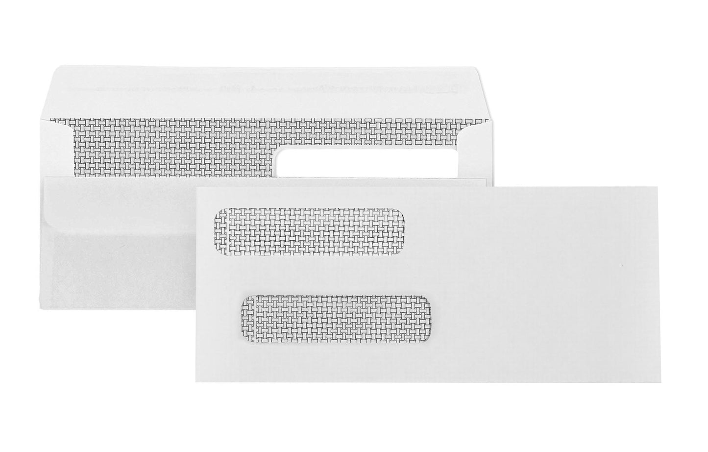 500 No. 8 Flip and Seal Double Window Security Check Envelopes - Designed for Quickbooks Printed Checks - Number 8 Size 3 5/8 Inch x 8 11/16 Inch