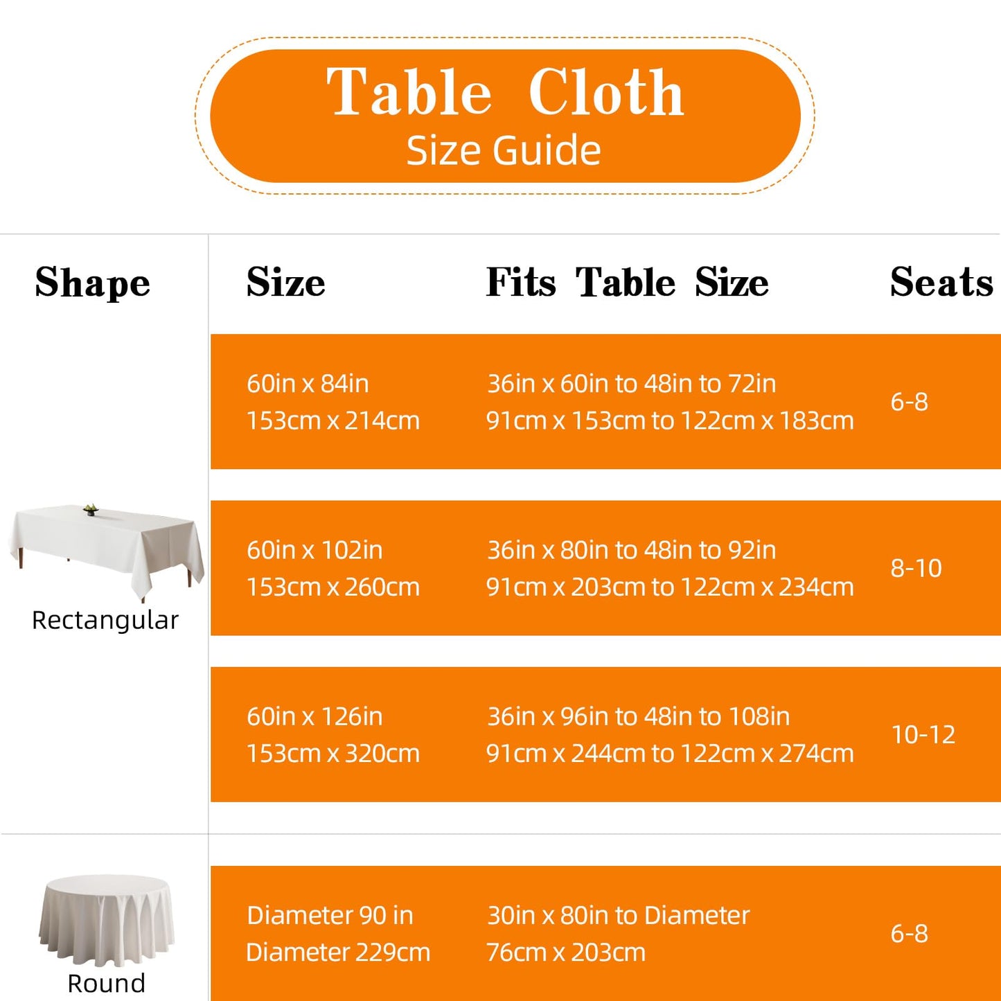 WIGENIUS 10 Pack White Table Cloth Rectangle Tablecloths 60X102 Inch,Polyester Table Cloth for 6 Foot Rectangle Tables,Wrinkle Resistant Washable Fabric Table Covers for Party,Wedding Banquet