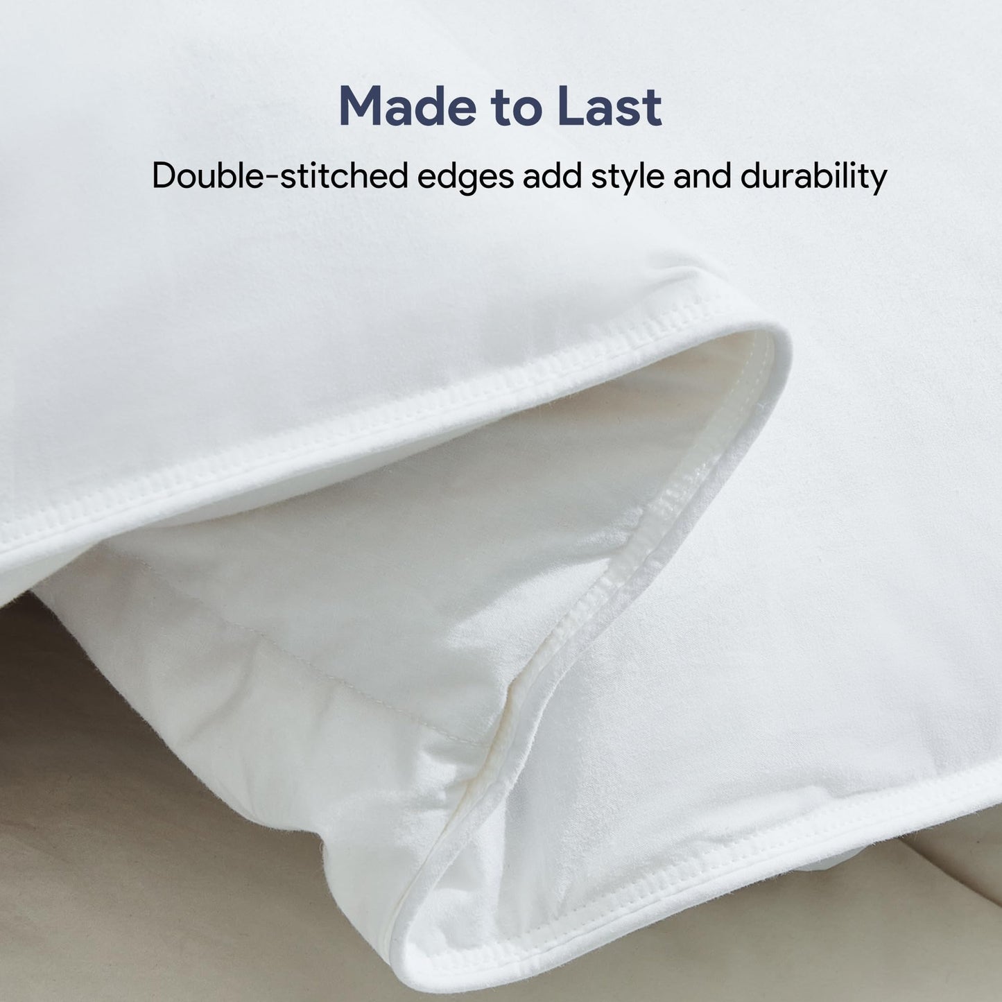Maple&Stone Twin Feather Down Comforter All Season White Down Duvet Insert Ultra Soft 100% Cotton Cover Fluffy Twin Comforter 68 x 90 Inches