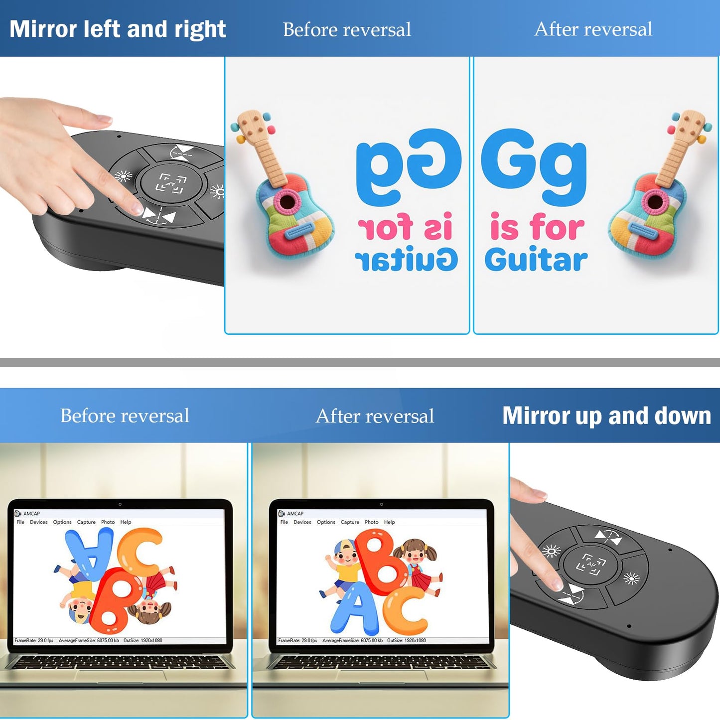 Gawervan 8MP USB Document Camera, Auto Focus, LED Light, Image Reversal, Built-in Mic, Mac OS, Windows, Chromebook for Distance Learning, Remote Teaching, Web Conferencing, Live Demo