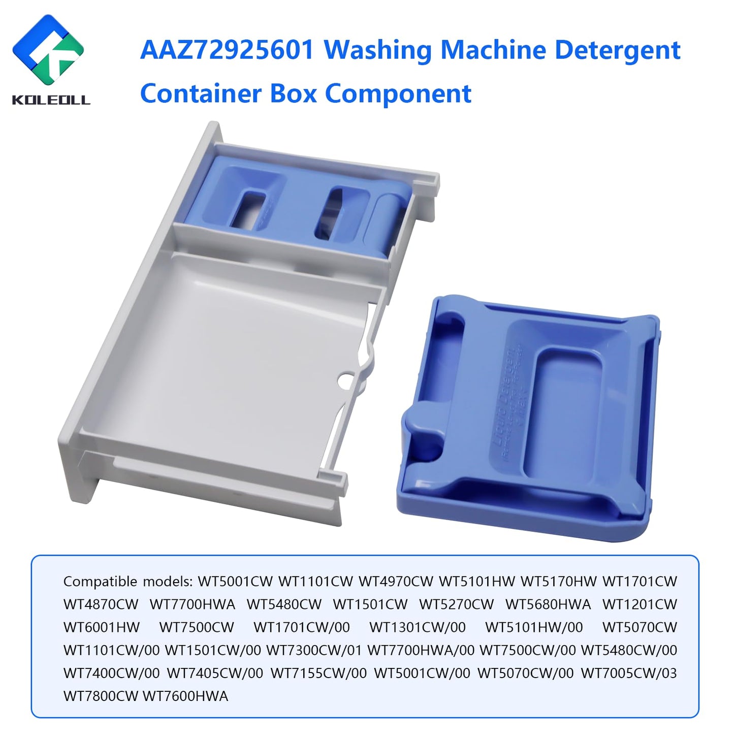 AAZ72925601 Washer Detergent Container Box Assembly Compatible With LG Washer Replaces AAZ73855901 2652392 AP5217542 PS3530587 EAP3530587