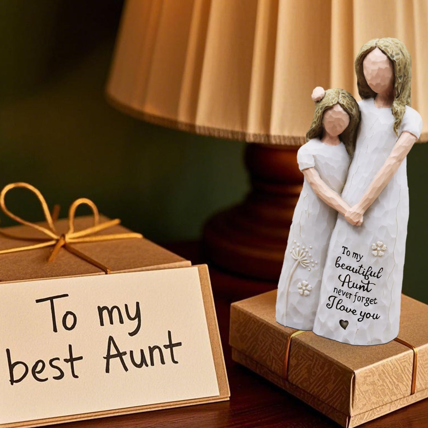 AcowSpt Aunt Gifts, Best Aunt Ever Gifts, Auntie Gift Ideas, Aunts Birthday Gift, Aunt, Sculpted Hand-Painted Figurine