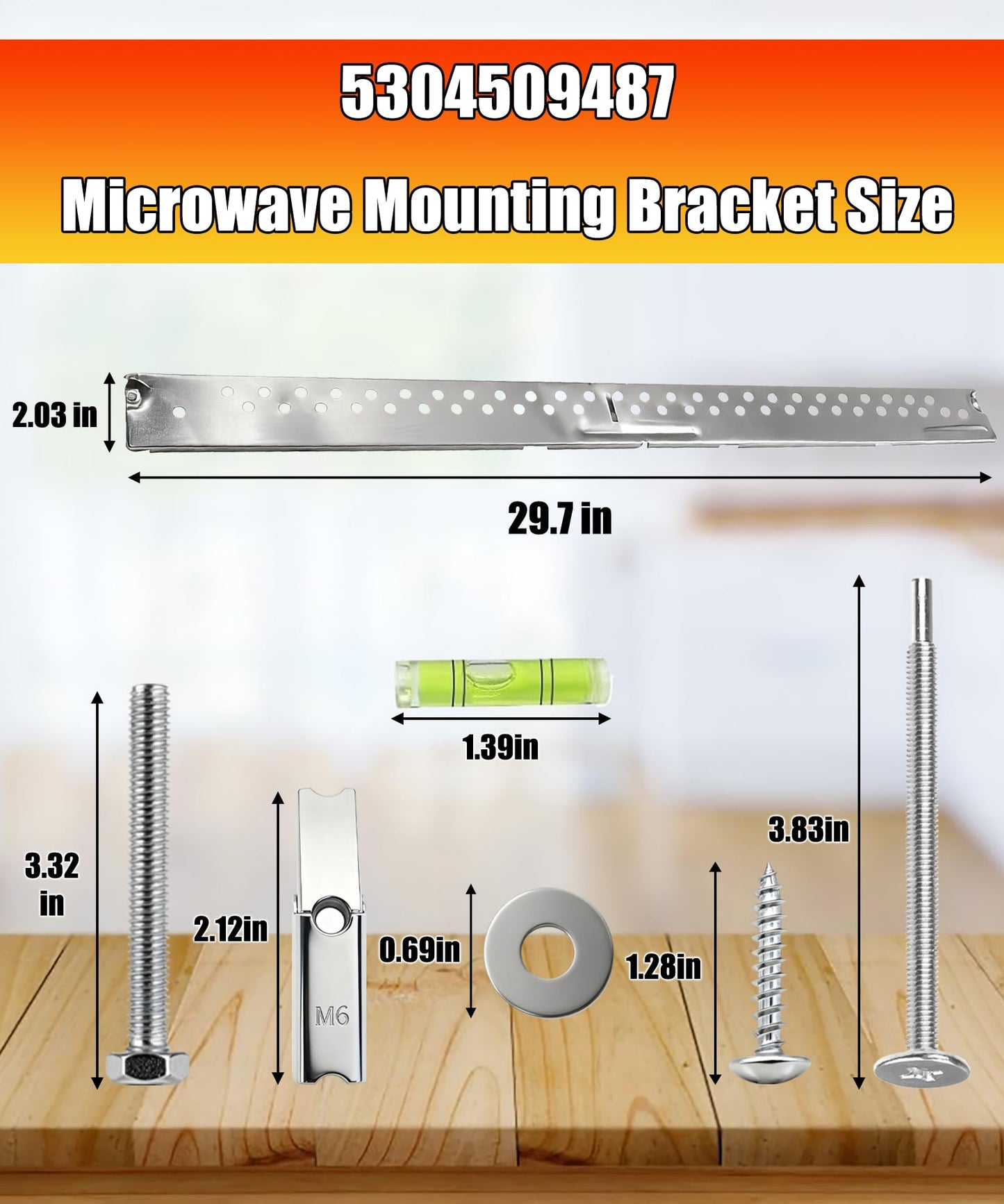 5304509487 Microwave Mounting Bracket Plate Fits for Frigidaire, Crosley, and Kenmore Microwave,Replace 5304488426 2691361 PS5136284 and More.