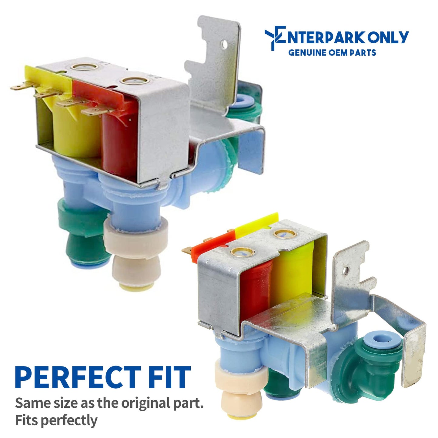 ENTERPARK all NEW Dual Water Inlet Valve OEM produced Compatible for W10420083, WPW10420083, AP6021208, K-78090 and PS11754529