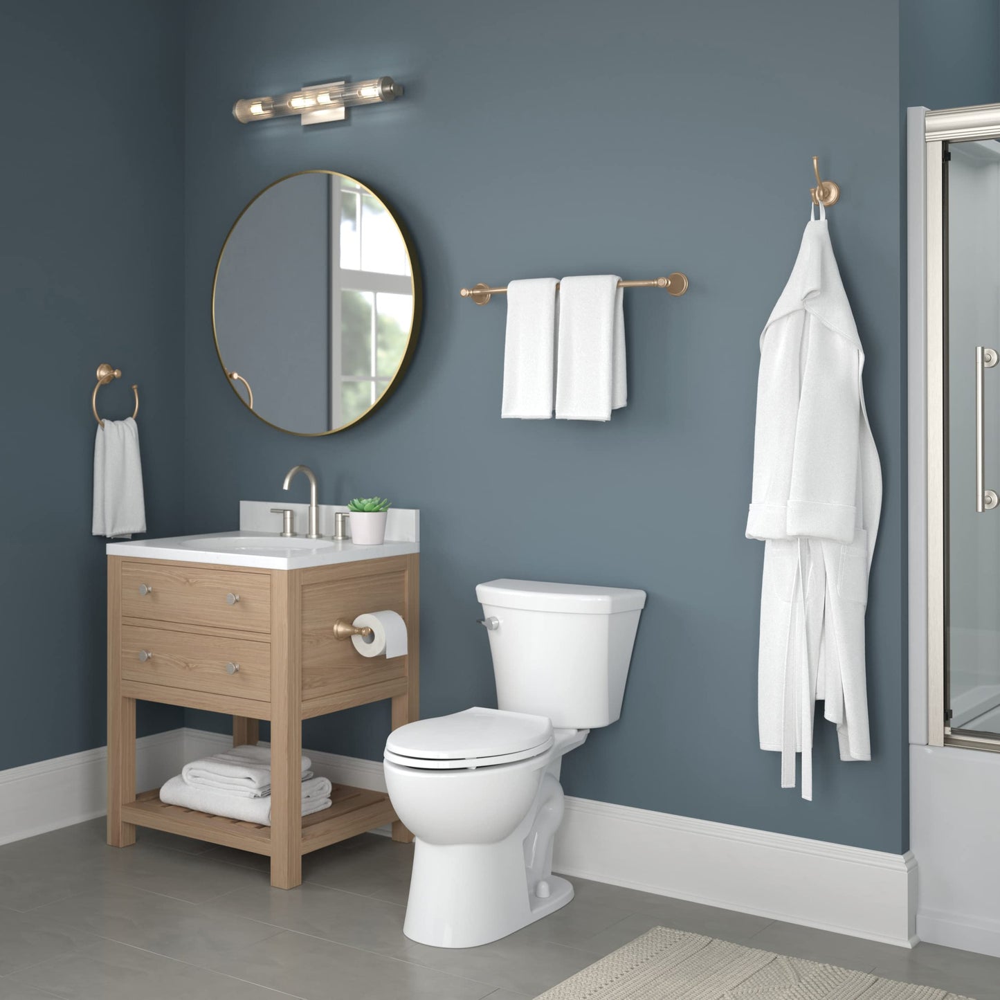 Delta Single Post Toilet Paper Holder | Champagne Bronze | Wall Mount | Cassidy Bathroom Accessories