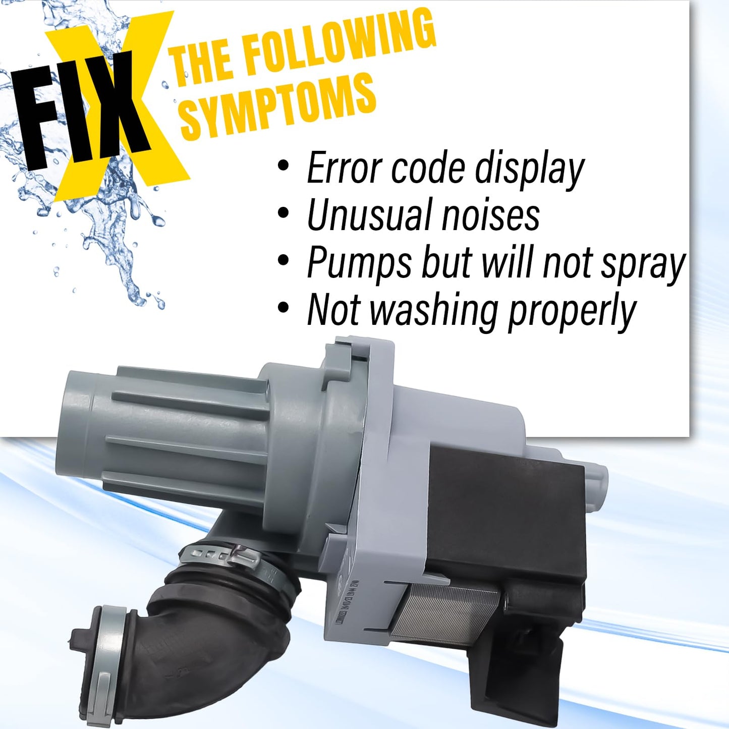 W11612327 Dishwasher Circulation Pump Motor Compatible with Whirlpool WDT730PAHZ0 WDT975SAHZ0 WDP730HAMZ0 WDTA75SAHZ0 Compatible with Maytag MDTS4224PZ0, Replacement part W11521436 W11024423 W10805387