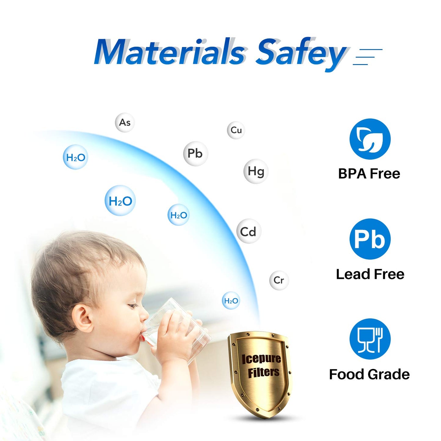 ICEPURE 5231JA2002A Refrigerator Water Filter,Compatible with LG LT500P, GEN11042FR-08, ADQ72910901, ADQ72910907, LFX25974ST, LFX25973S, Kenmore 9890, 469890 4PACK