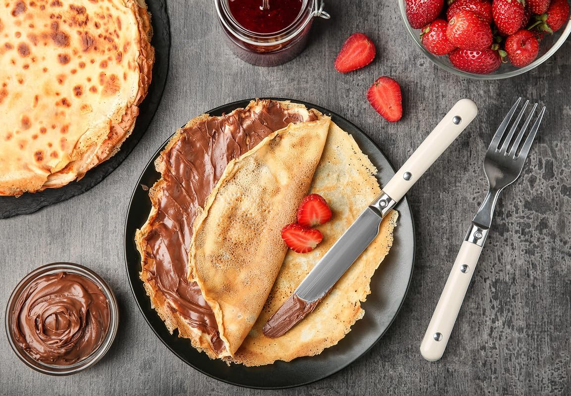 Moss & Stone Electric Crepe Maker 8 Inch, Portable Crepe Maker & Hot Plate Cooktop On/Off Switch, Nonstick Coating, Automatic Temperature Control, Easy To Use For Pancakes, Blintz, Chapati