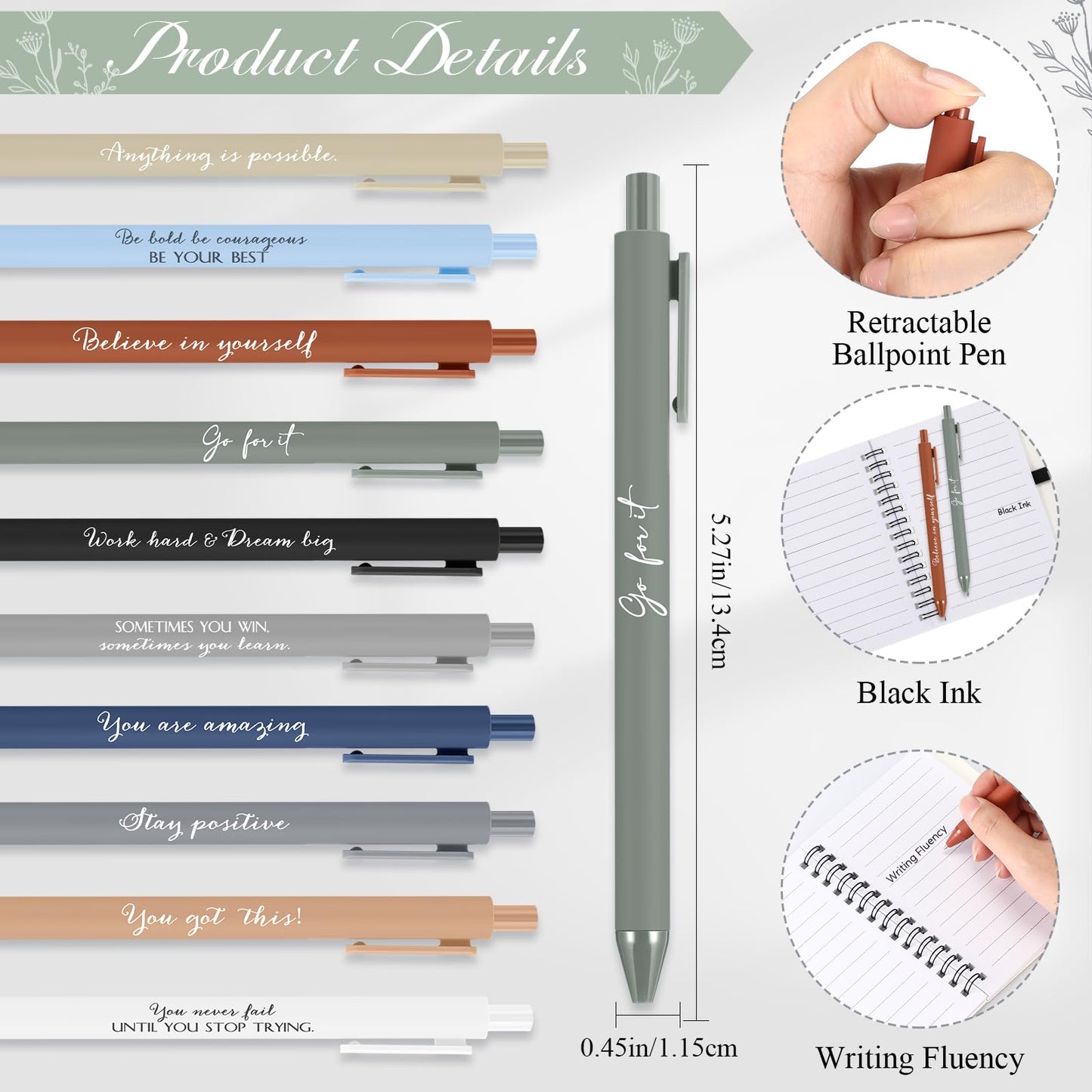 Tenceur 20 Set End of School Year Teacher Gift Inspirational Notebook Motivational Pen Bulk Small Pocket Journals Mini Notepad Employee Appreciation Gift for Coworker Office Staff Team (Classic Color)