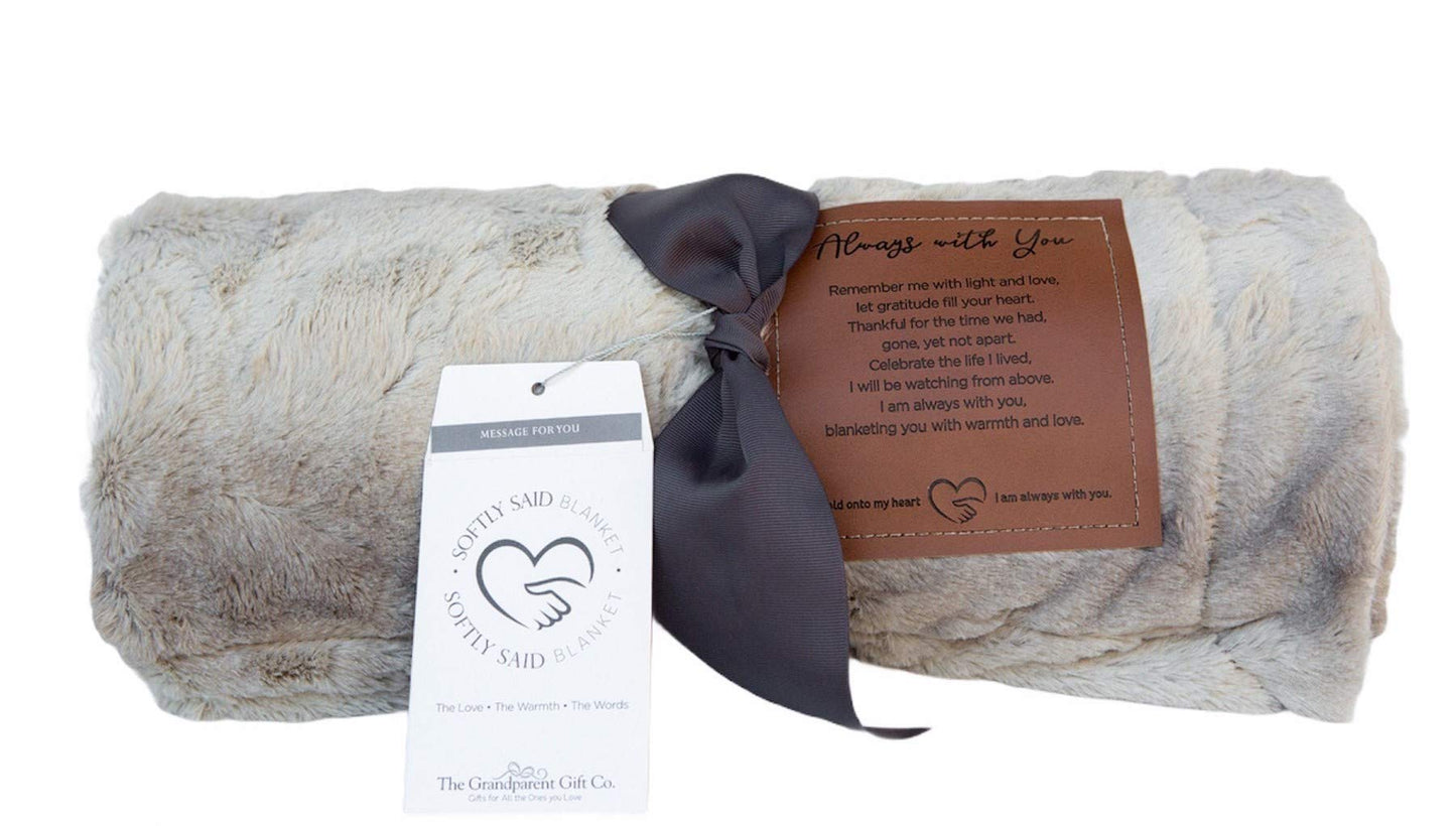 Always With You Softly Said Memorial Blanket- Thoughtful Sympathy Gift to Remember Lost Loved Ones