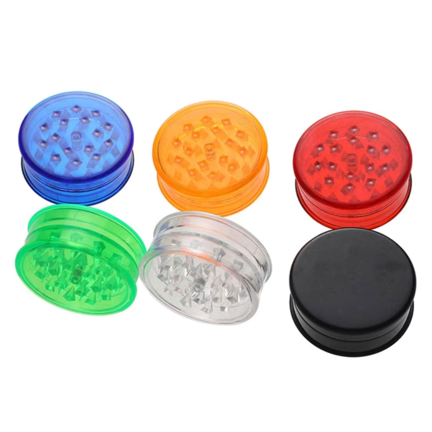 24 Pack Herb Grinder, 2.3in Small Spice Grinder With Storage, Portable And Disposable Plastic Grinder, Mix