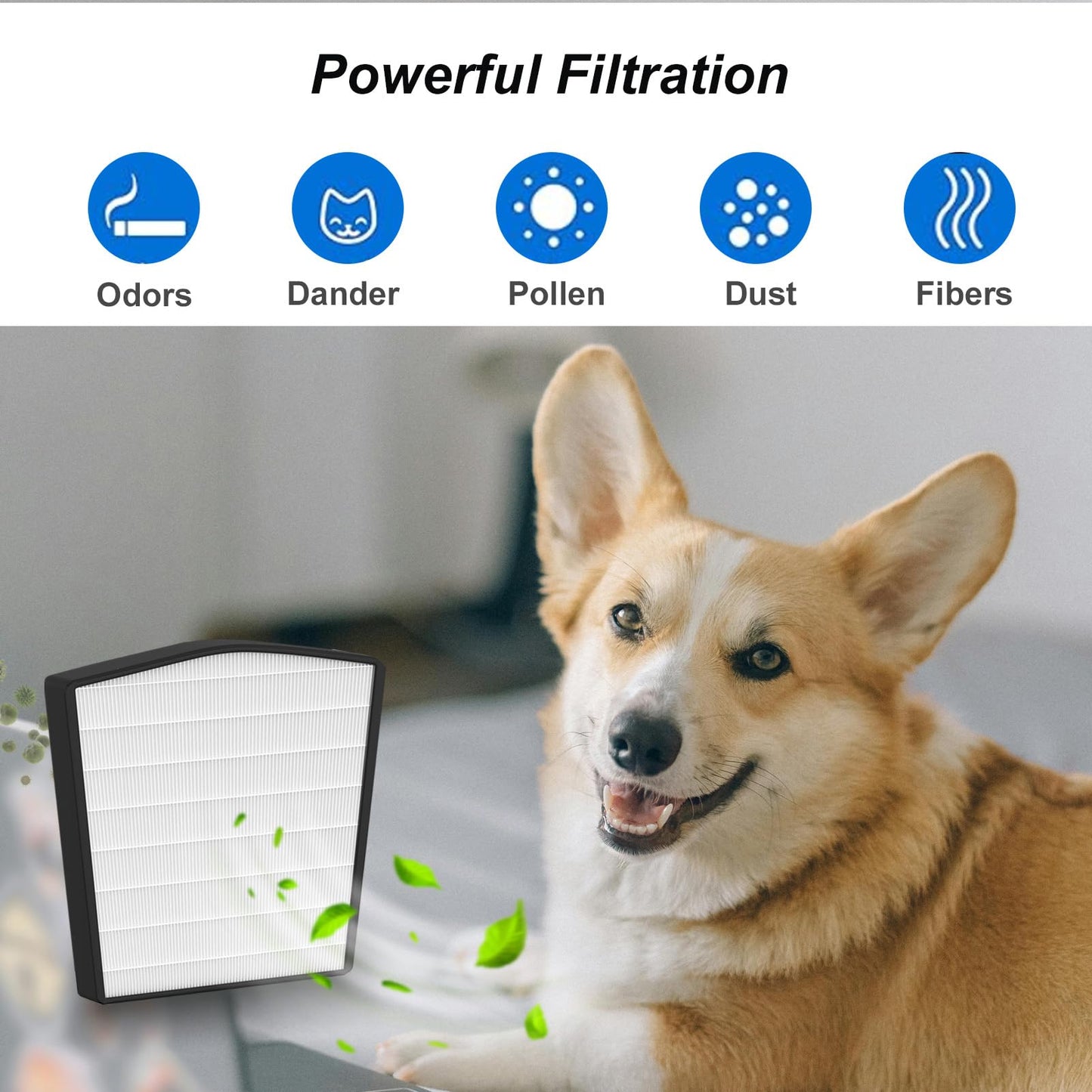 Prestivair Replacement Filter LP-HF550P Compatible with Live-Pure Bali Series LP550TH LP550THP Air Cleaner Purifier Filtration, 1 Pack HEPA Filter + 4 Pack Carbon Filter