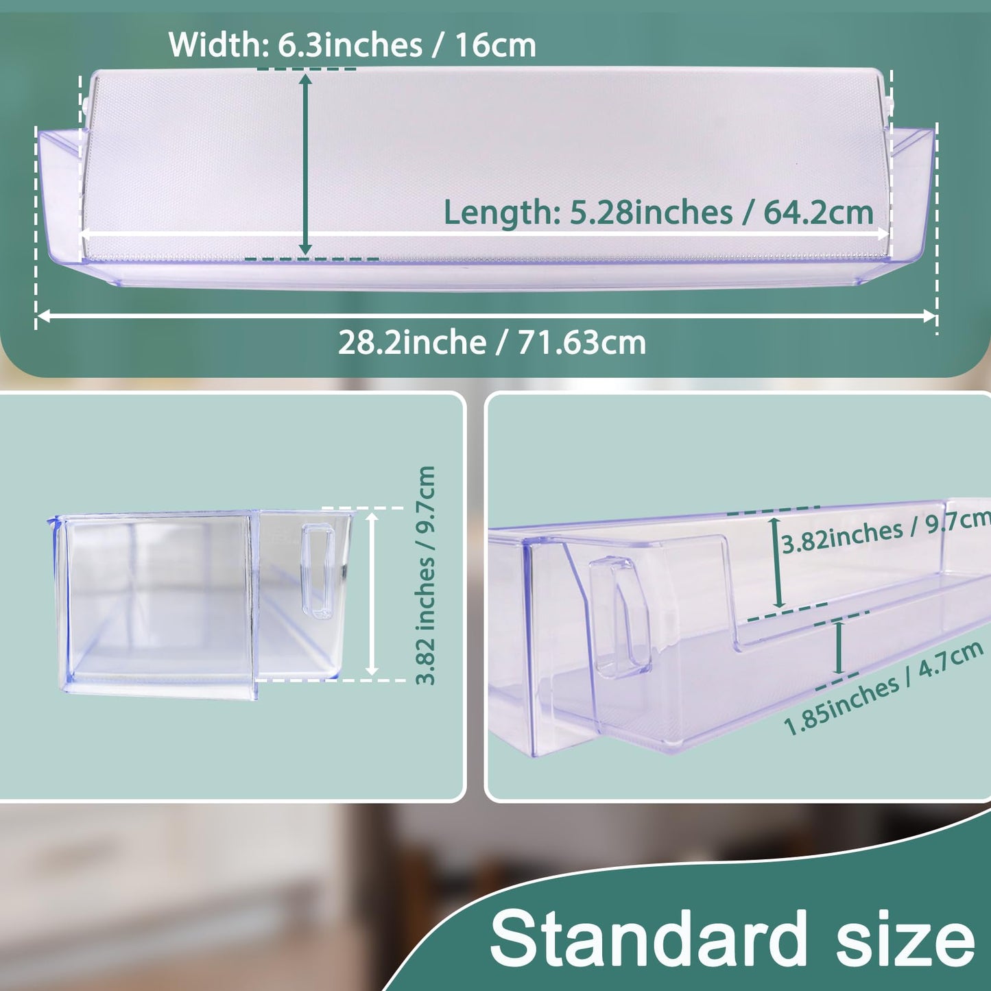 28 Inch RT21M6213SR Door Shelf DA63-08646A Refrigerator Door Bin for samsung Fridge Door Shelves RT21M6215SR RT21M6215WW RT21M6213SG RT21M6213WW, Replaces AP6241329 PS12082571 EAP12082571