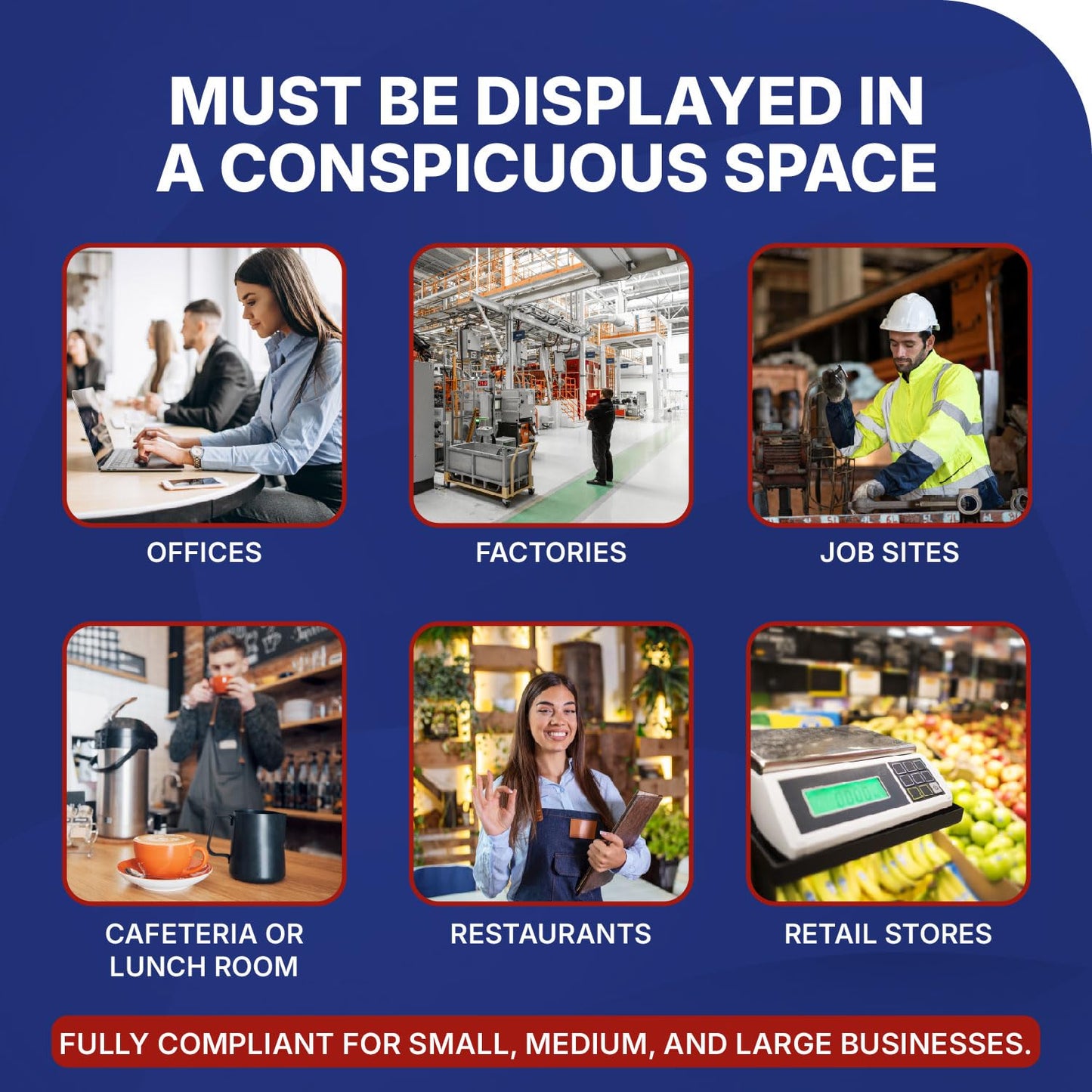 2026 California State and Federal Labor Law Poster - English Spanish Combo - OSHA Workplace Compliant - All-In-One Required Compliance Mandatory Regulations Posting for Employees 17" x 40" Laminated (English Spanish Combo)
