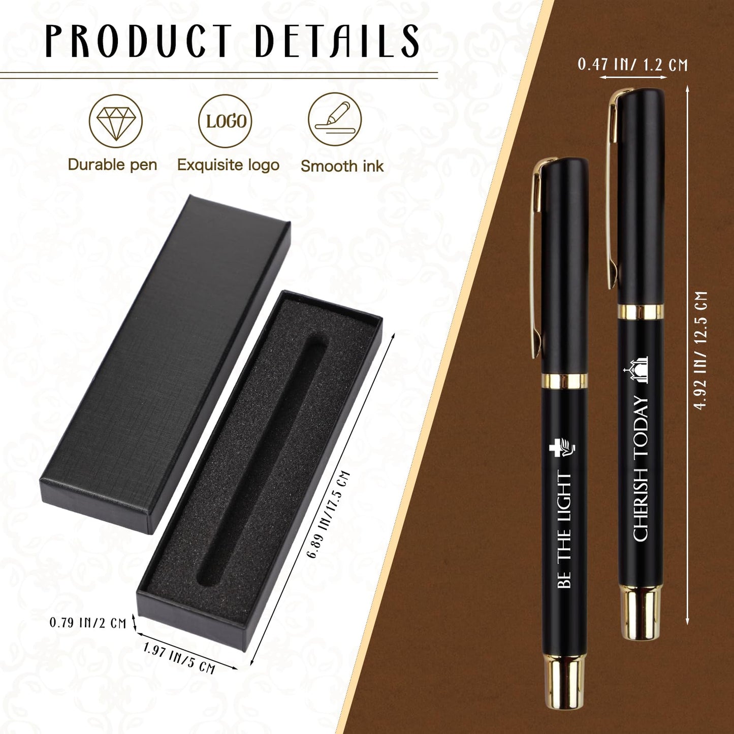 Qeeenar 30 Sets Christian Gifts for Fathers Bible Verse Pen with Boxes Inspirational Black Ink Ballpoint Pen Religious Gift for Men Father's Day Church Clergy Pastor Teacher