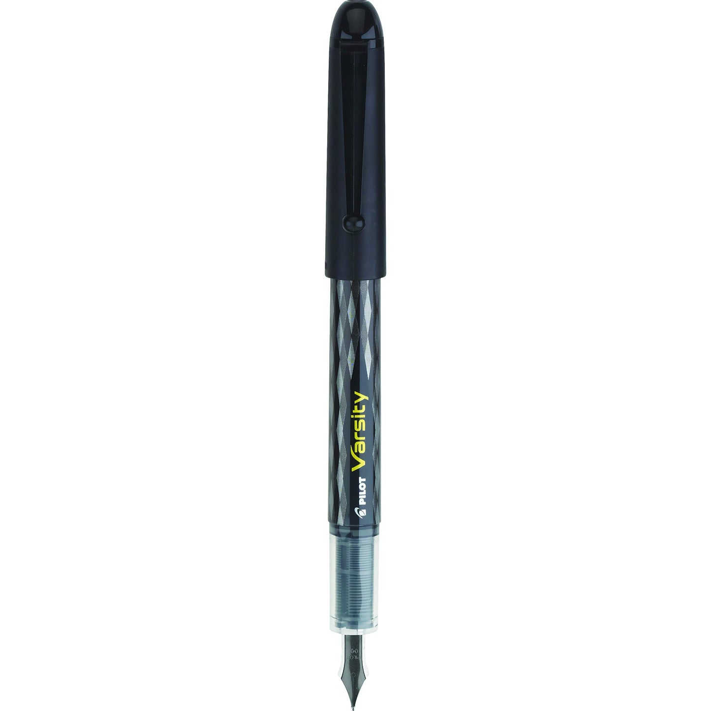 PILOT Varsity Pre-Filled Fountain Pens, Medium Point Stainless Steel Nib, Black Ink, 12-Pack