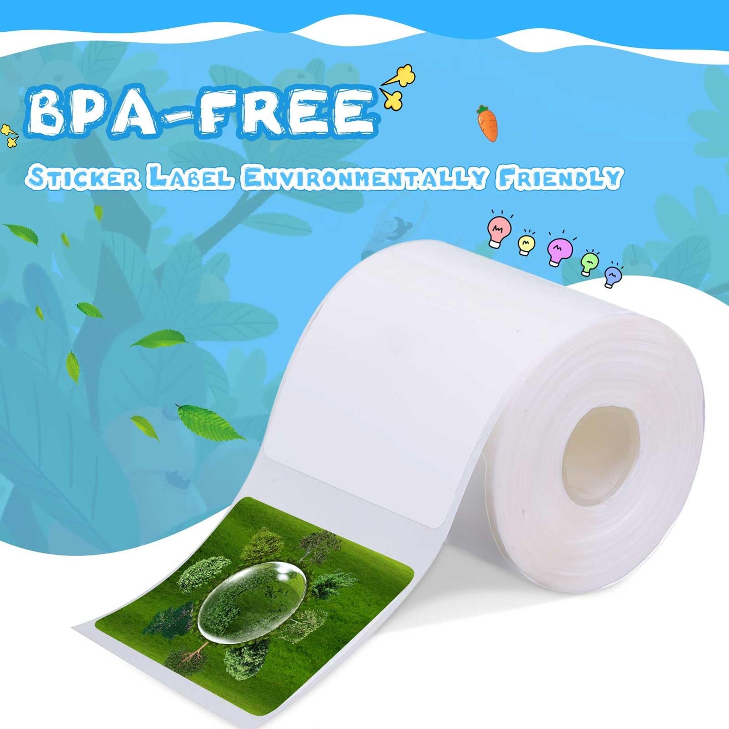 Ctosree 24 Rollers Compatible with Phomemo/D30 Label Printer Blank Adhesive Thermal Paper Compatible with Phomemo Label Printer Paper Sticker Tape for Name Price(1.57 x 1.18 Inch)