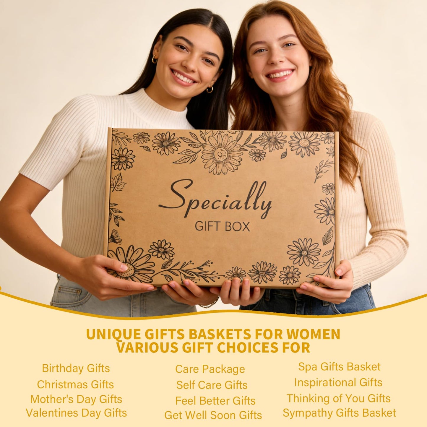 Self Care Gifts for Women - Sending Sunshine Care Package with Blanket, Get Well Soon & Thinking of You Gifts | Unique Sunflower Thank You Gift Box for Wife, Her, Girlfriend, Mom, Sister, Daughter